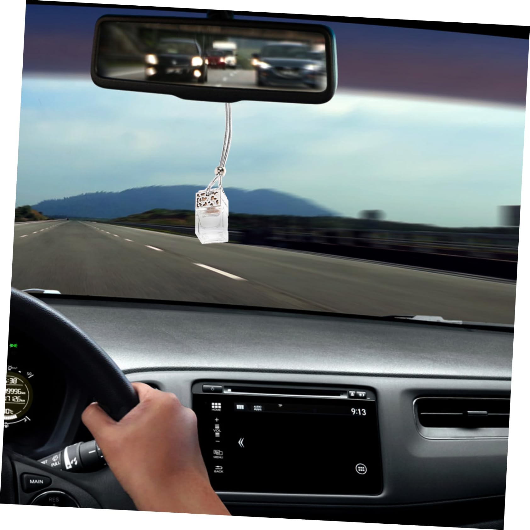 Bottiglia Profumo Auto Sospesa in Vetro 8ml 20 Pezzi Argento | Dispenser Portatile per Fragranze, Contenitore Aromi Multifunzione, Uso Quotidiano