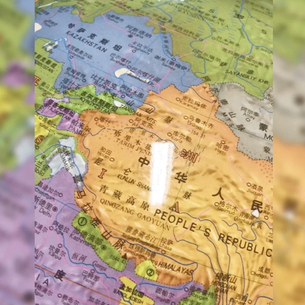 Globo terráqueo de última generación con estantes de Madera, luz LED de Alta definición con diseño geográfico Antiguo.
