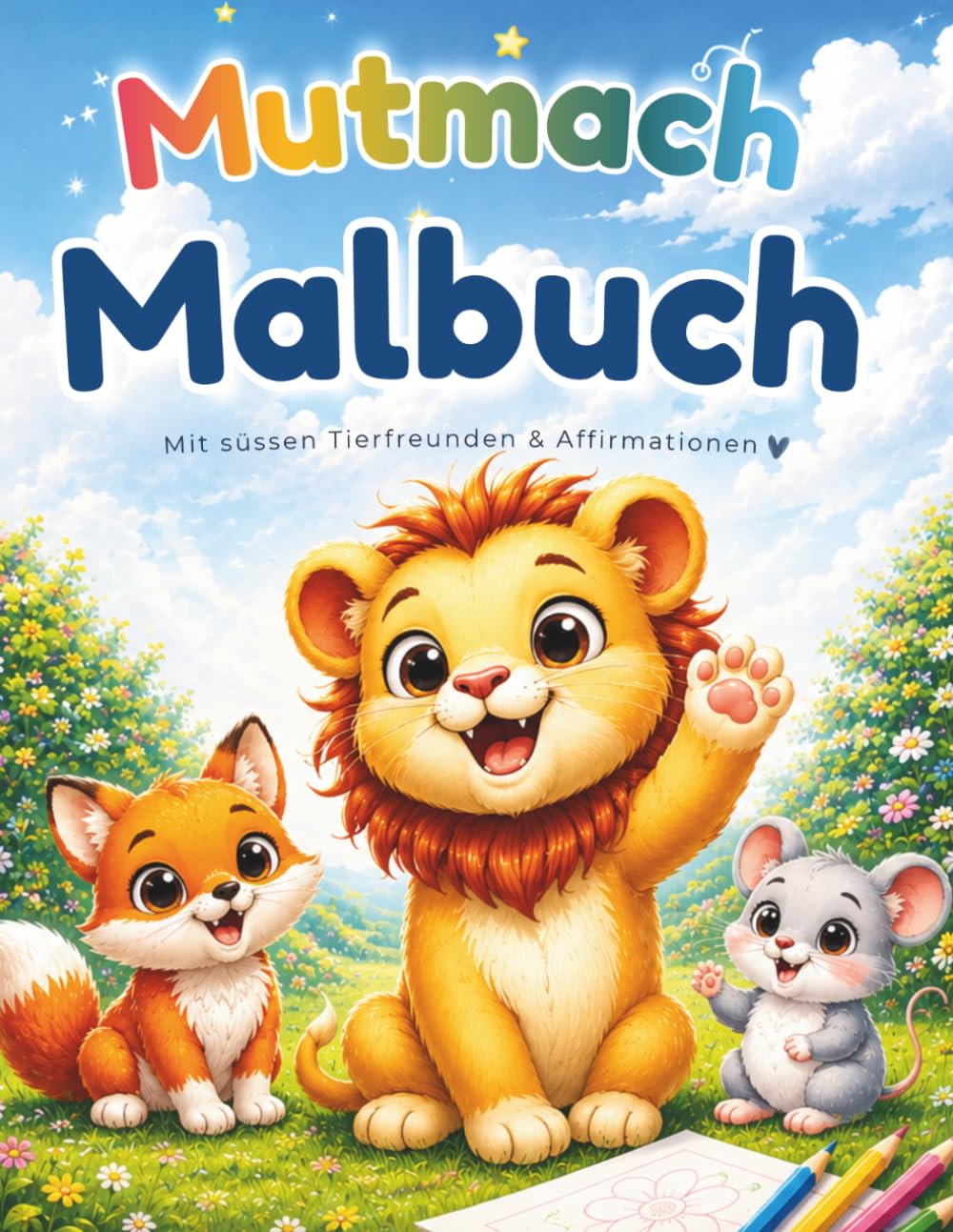 ICH BIN STARK. Mein erstes Mut- & Selbstwert- Malbuch: Mit liebevollen Affirmationen, süssen Tierfreunde und viel Platz zum Malen, Kritzeln und Wachsen.