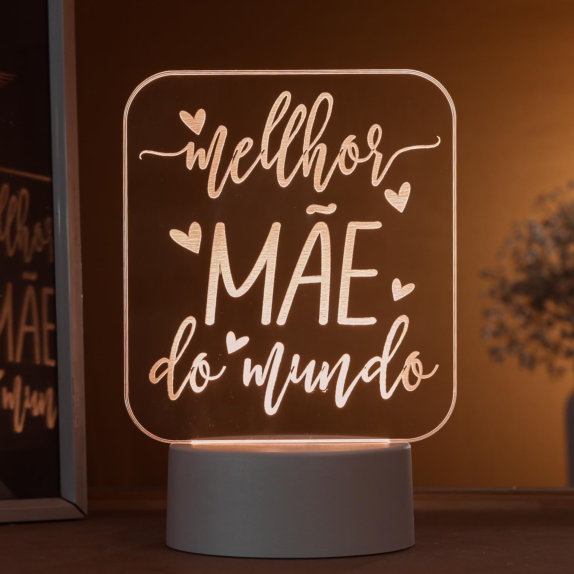 LEDクリスタル置物　天苑宮 Mother Han Luminária led 3d, abajur de mesa- 