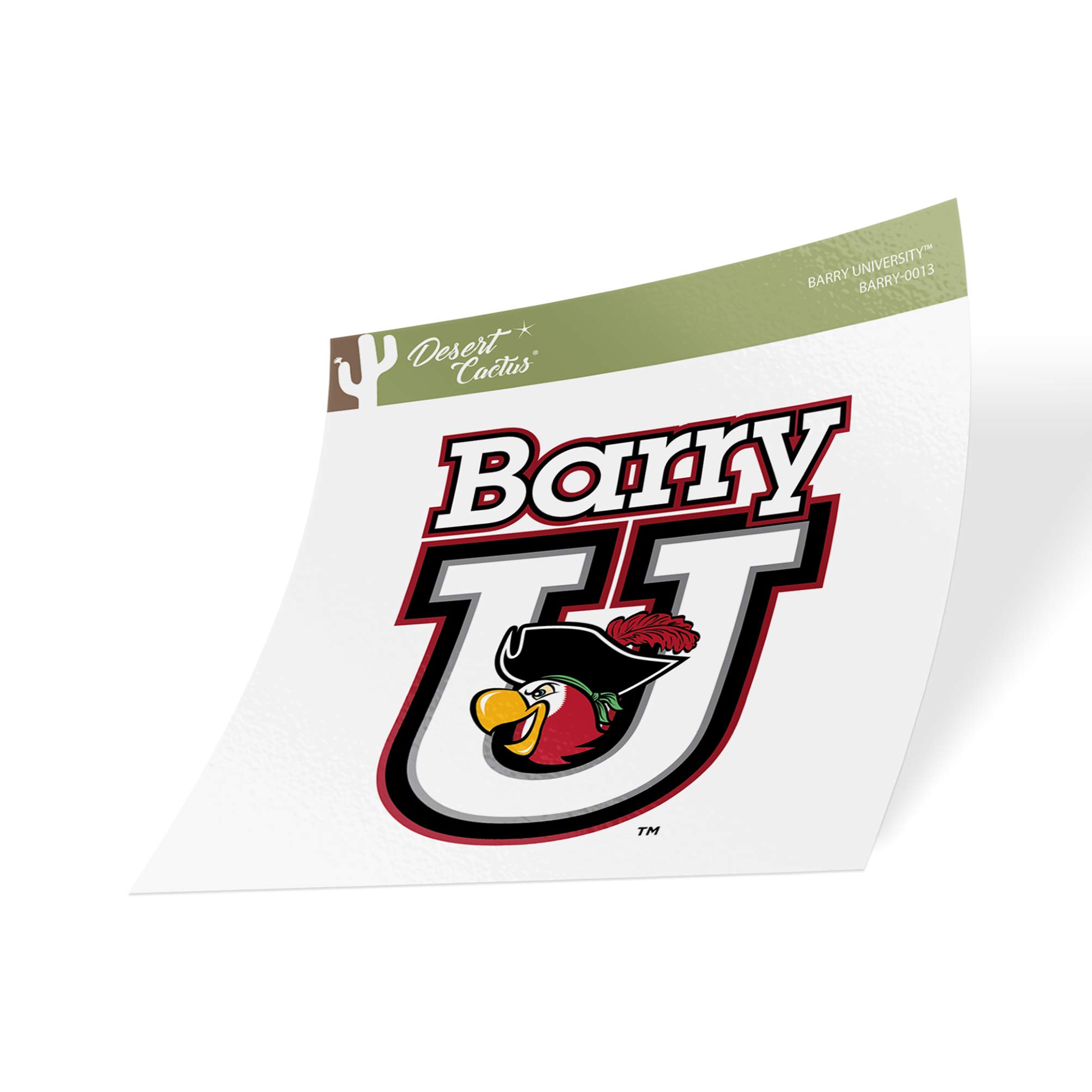 Desert Cactus Barry University Buccaneers Vinyl Decal Laptop Water Bottle Car Scrapbook Sticker (IND 0013)