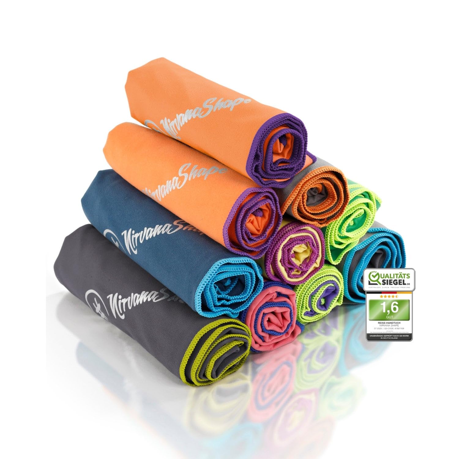 NirvanaShape Mikrofaser Handtuch - Reisehandtuch, Badetuch für Urlauber - kompakte, schnelltrocknende Microfaser Handtücher als Strandtuch, Sporthandtuch - für Reisen, Camping, Sport - 200 x 100 cm