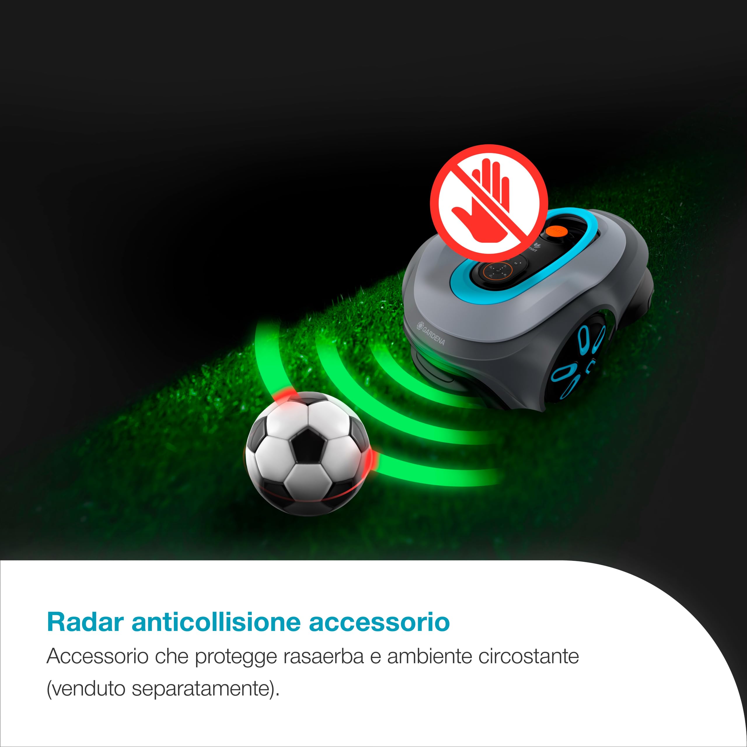 Gardena robot tagliaerba smart SILENO max 800 m², per prati fino a 800 m², LONA Intelligence, Trim-to-Edge, DuoConnect, funzionamento silenzioso, controllo tramite app (19901-26)