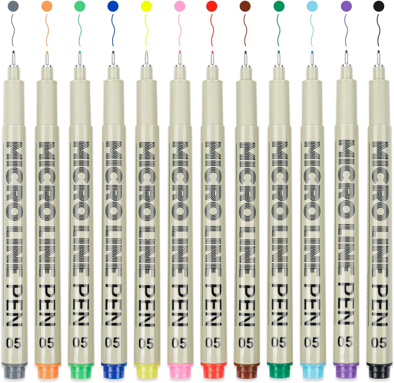 SAKEYR Fineliner Pens Coloured, 12 Pack of Coloured Pens for Drawing, Bullet Journaling, Sketching, With Waterproof Ink, A Set of Art Supplies for Artist