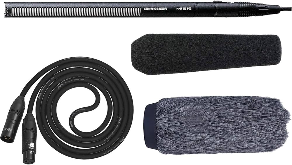 Sennheiser MKH 416 超指向性マイク Sennheiser MKH 416-P48 Kit completo de microfone shotgun para