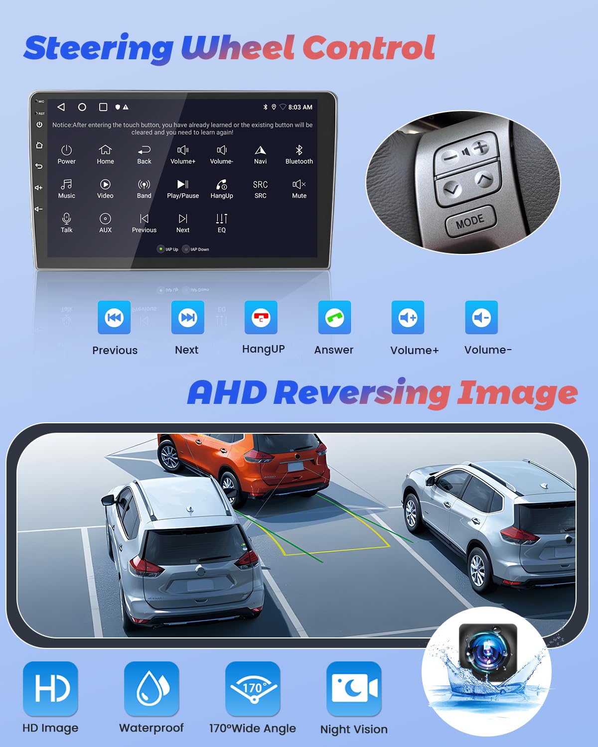 Hikity [2+64GB] Android 15 Autoradio pour Renault Clio 3th 2005-2014 Radio Carplay Android Auto Wireless IPS Écran Tactile 9'' Poste Radio Voiture avec Caméra de Recul Bluetooth Stéréo GPS WiFi DSP