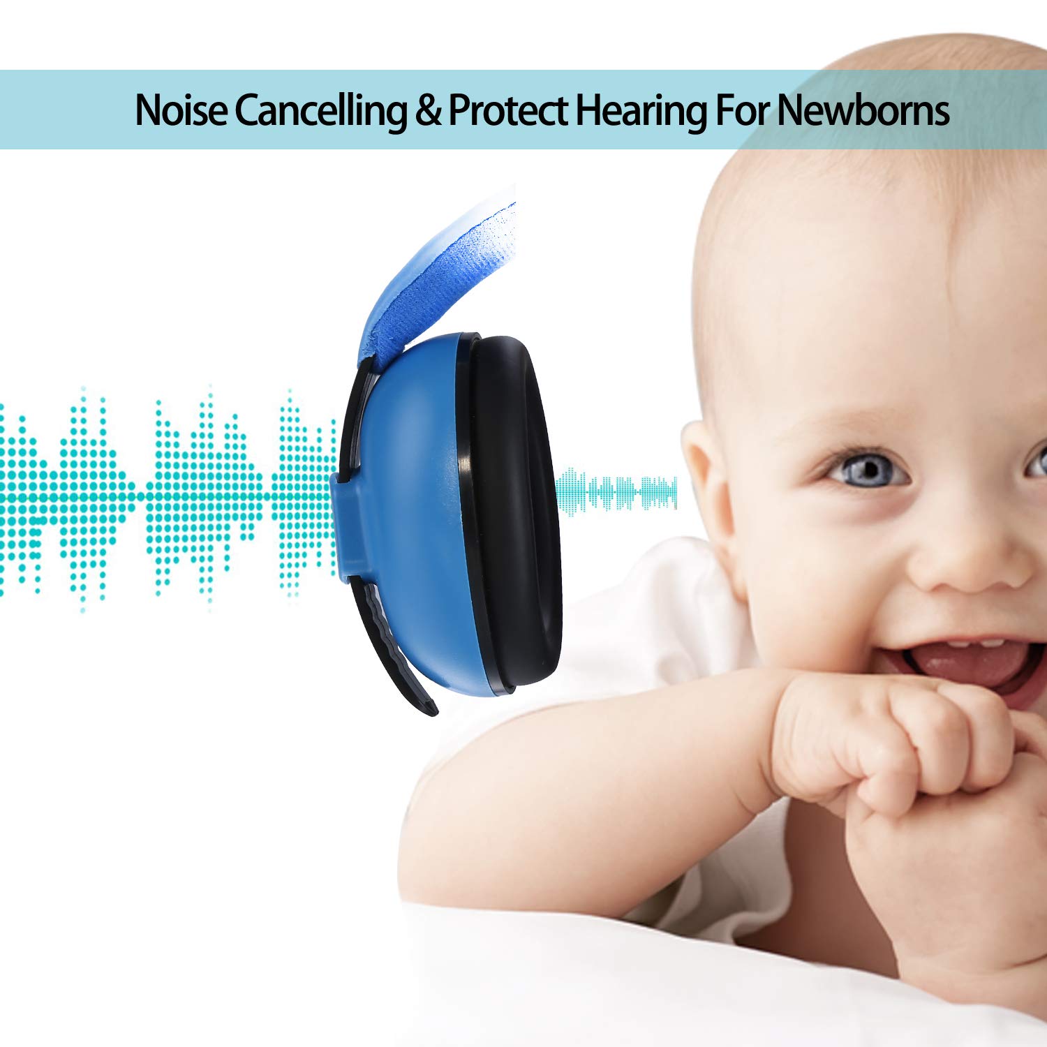 BOCHAMTEC B Baby Ear Proteciton Noise Cancelling Headphones for Babies and Toddles -Ages 3-24+months(blue) 1