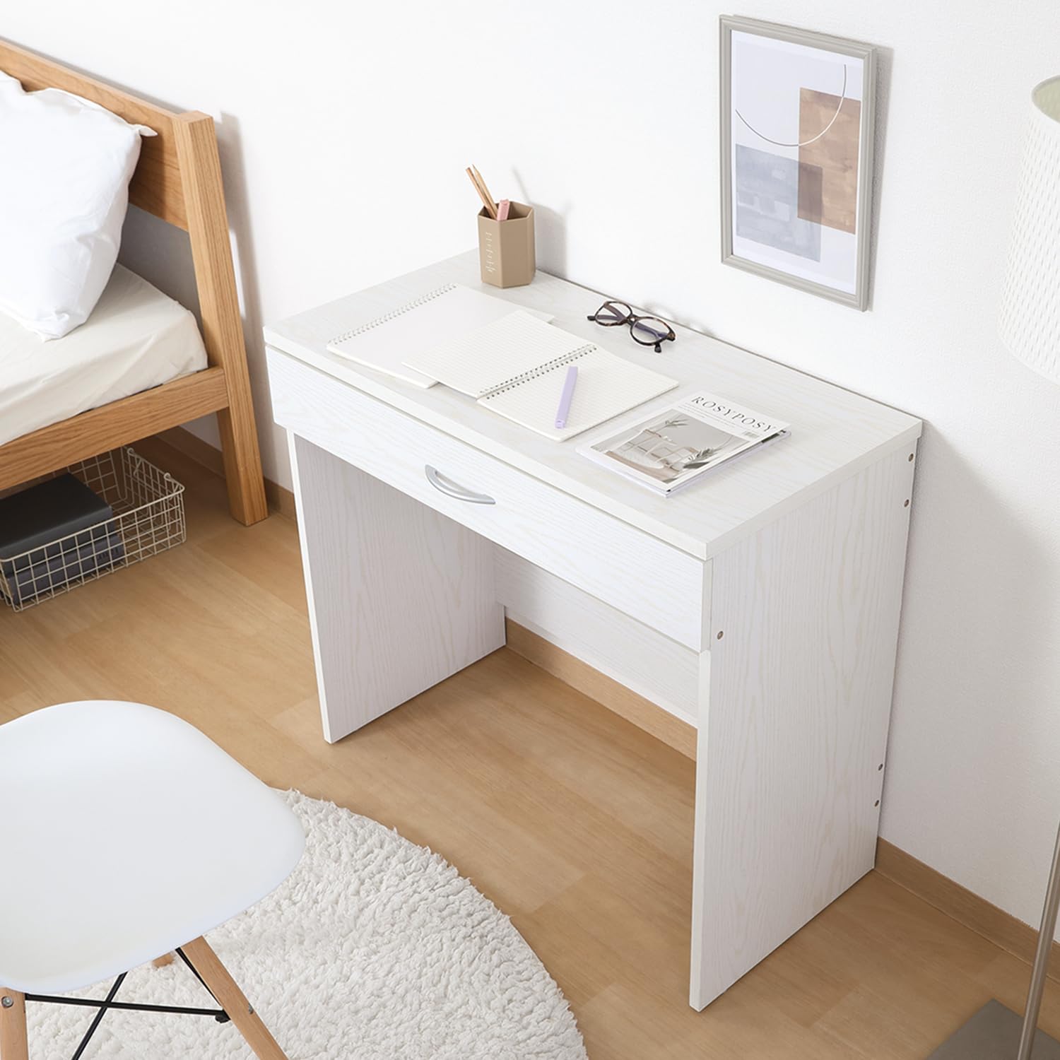 Amazon.co.jp: 不二貿易 引き出し付きデスク 幅80×奥行41.5×高さ72cm
