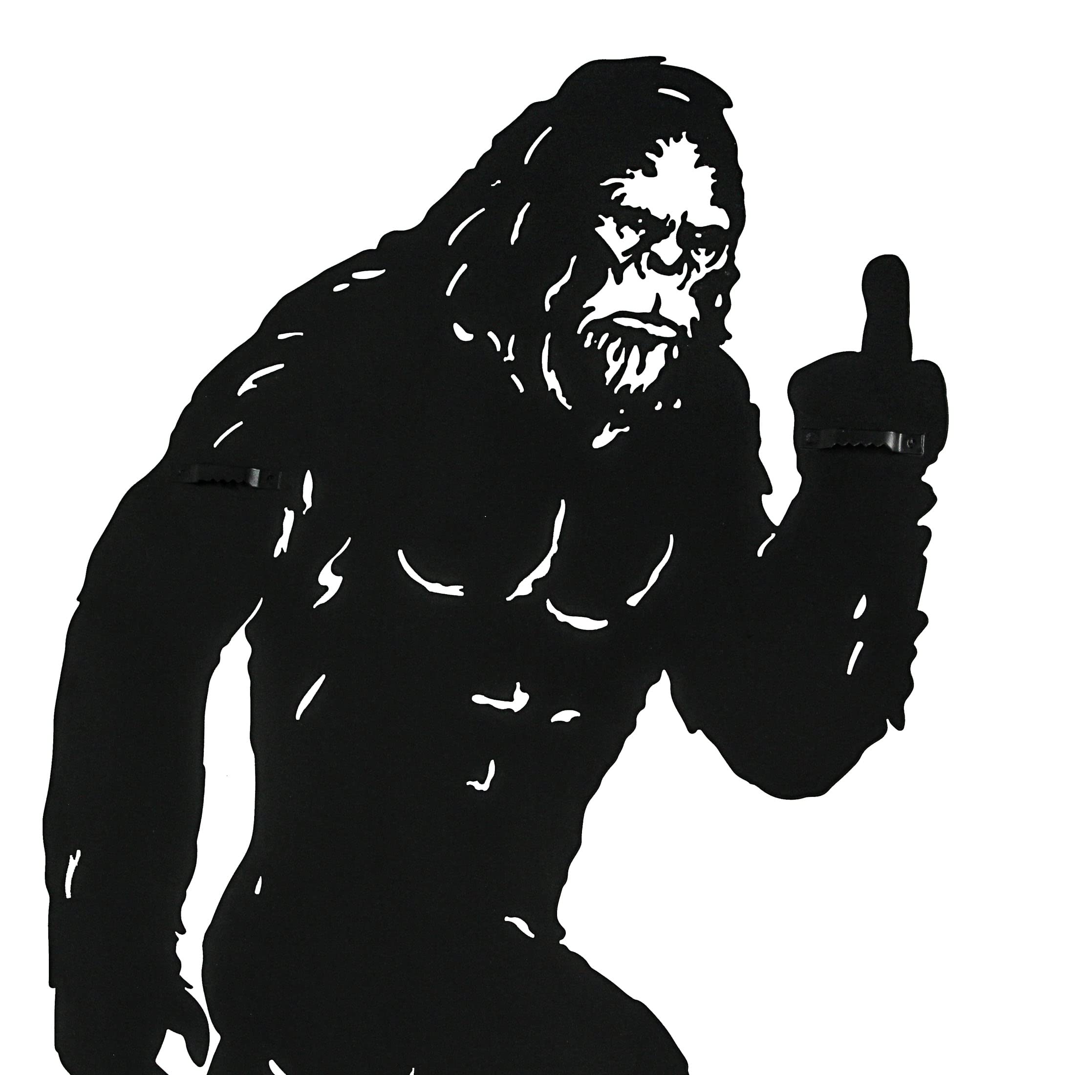 Amazon.com: Zeckos 24.75-Inch High Black Metal Cutout Rude Bigfoot