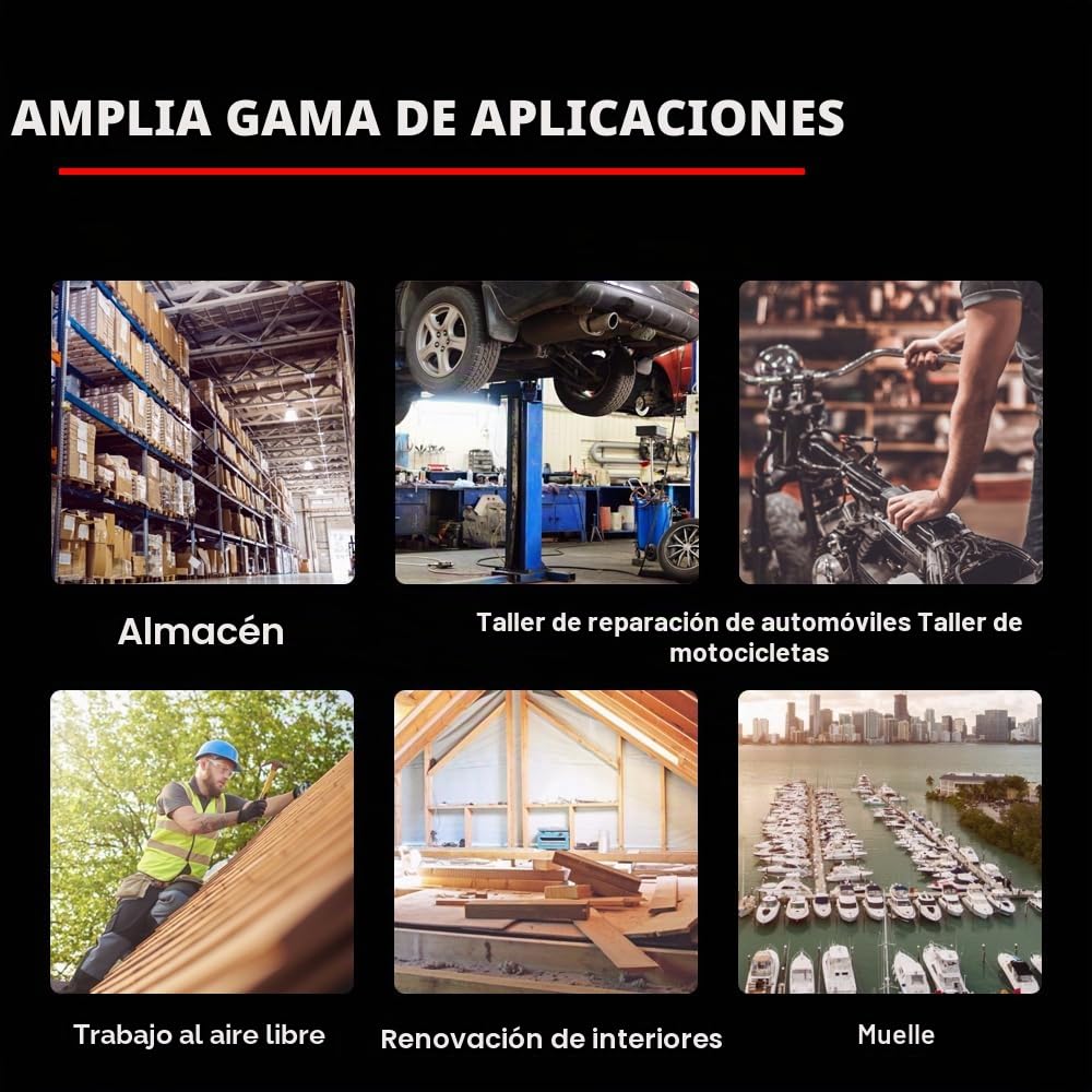 Anbull Polipasto manual de Cadena 2000kg 3M, Cadena de acero al manganeso G80 Totalmente Galvanizada, libre de aceite y resistente al óxido