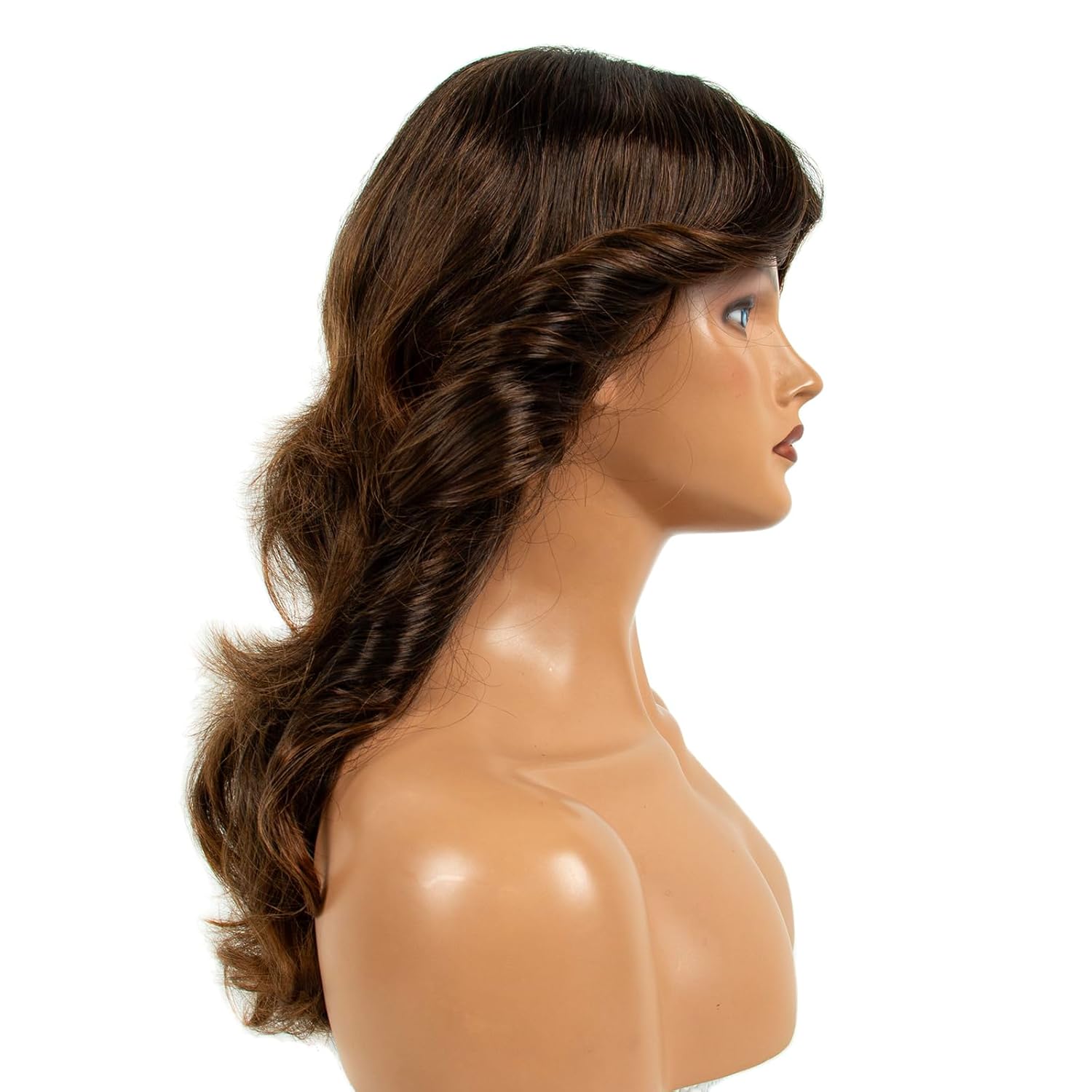 H&Bwig farrah fawcett wig Ombre Brown 70s Wigs for Women,Feathered Wigs Disco,Vintage Womens Hair Wig, Long Natural Synthetic Wigs for Lady, party Cosplay Costume Fashion Accessory - Image 4