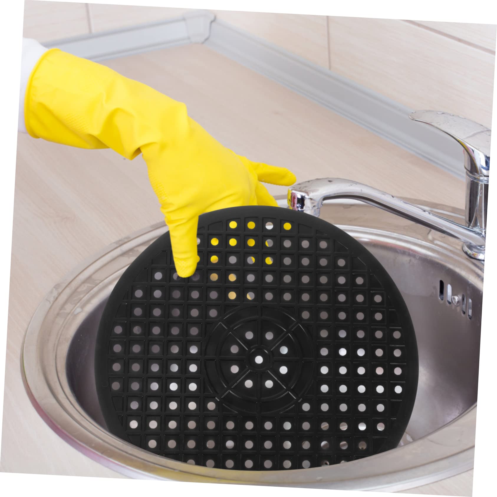 OKUMEYR 2Pcs Rubber Sink Dish Drying Mat Kitchen Sink Protector Pad for Draining Drying Kitchen Drying Mats for Dishes Sink Mat Protector for Kitchen Counter Use - Image 3