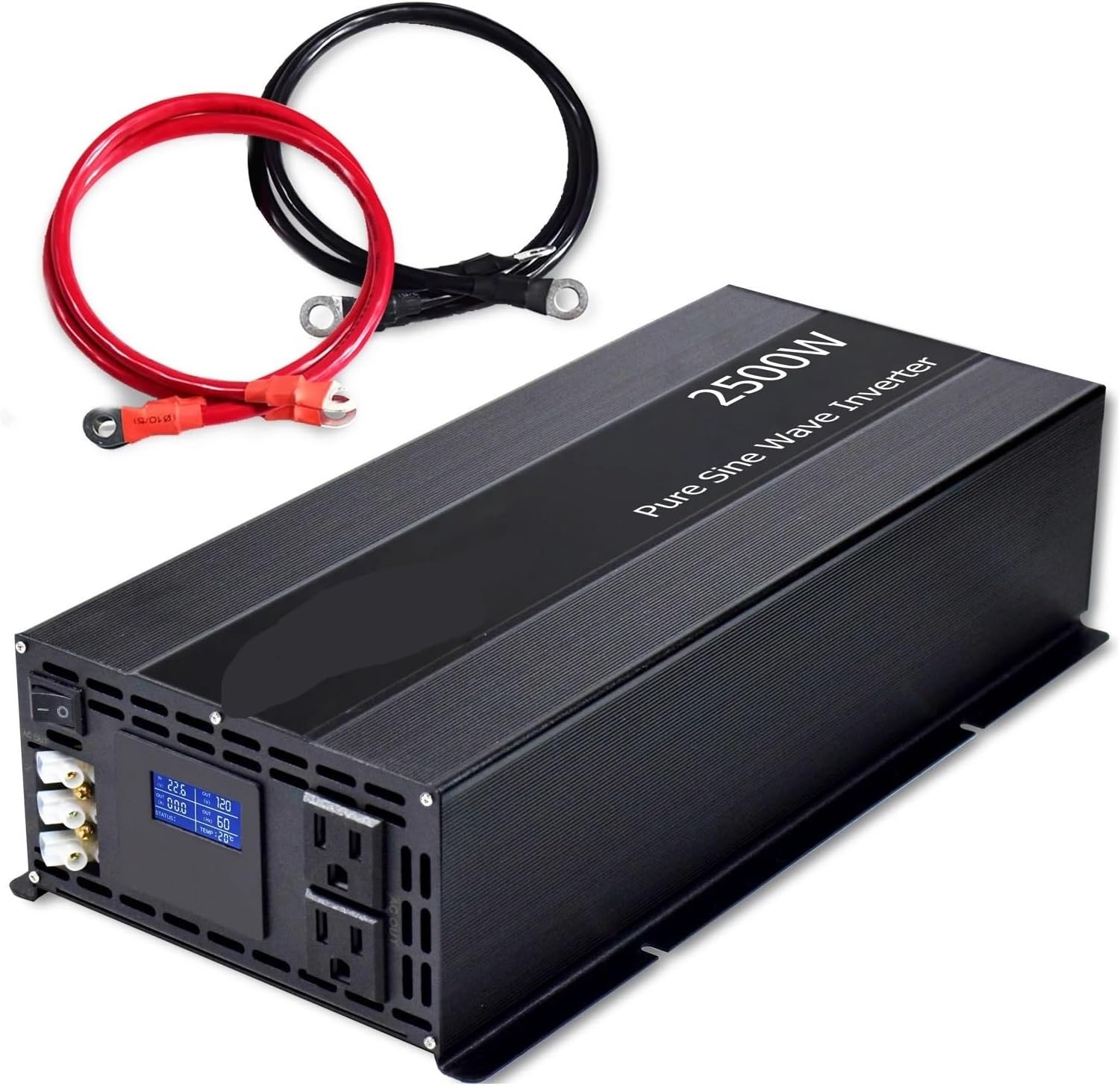 2500W Pure Sine Wave Solar Inverter 12V/24V/36V/48V DC to 120V/220V/230V AC Car Battery Generator Inverter Transformer Converter(36V,220V)