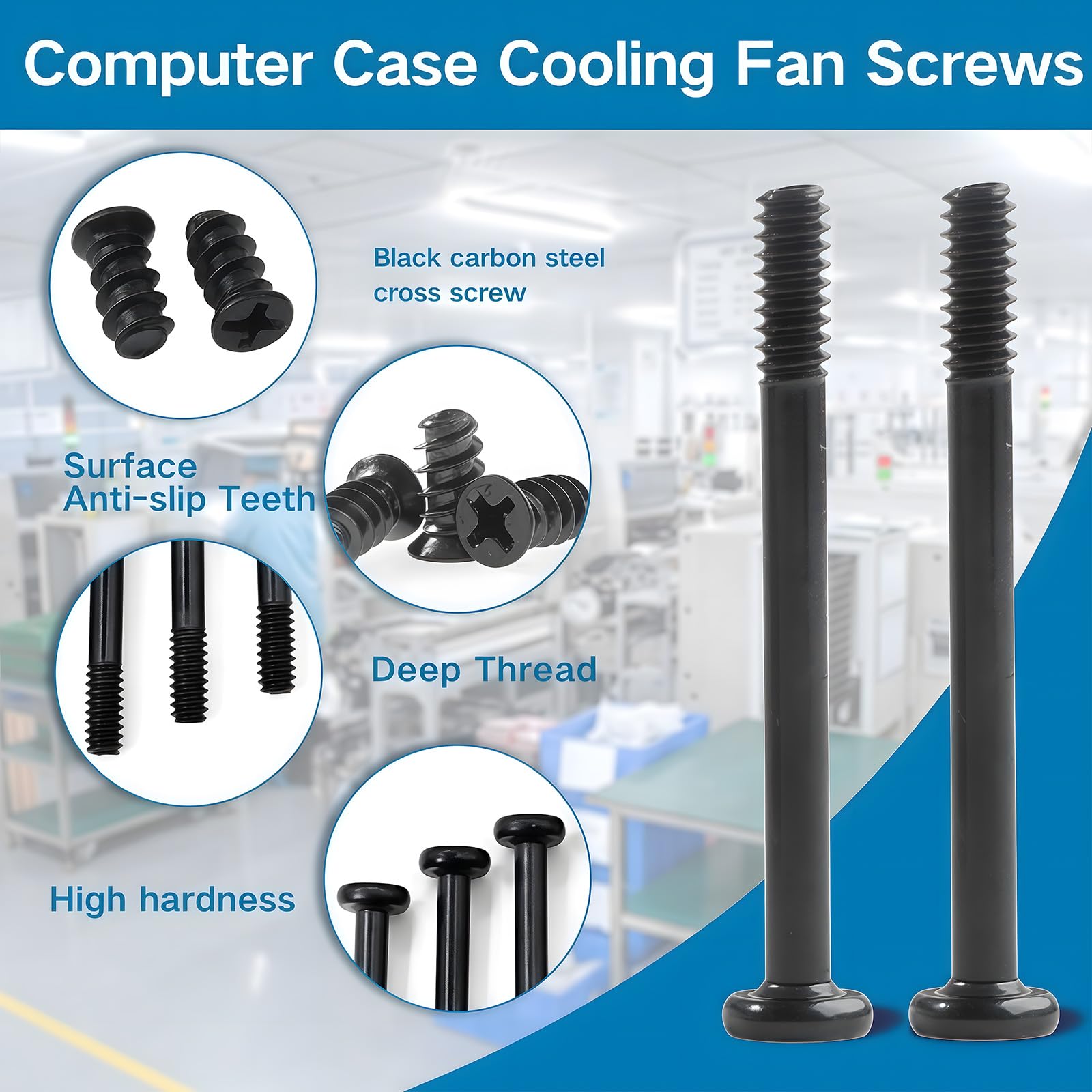 PC Case Cooling Fan Screws - 60 Pcs -4
