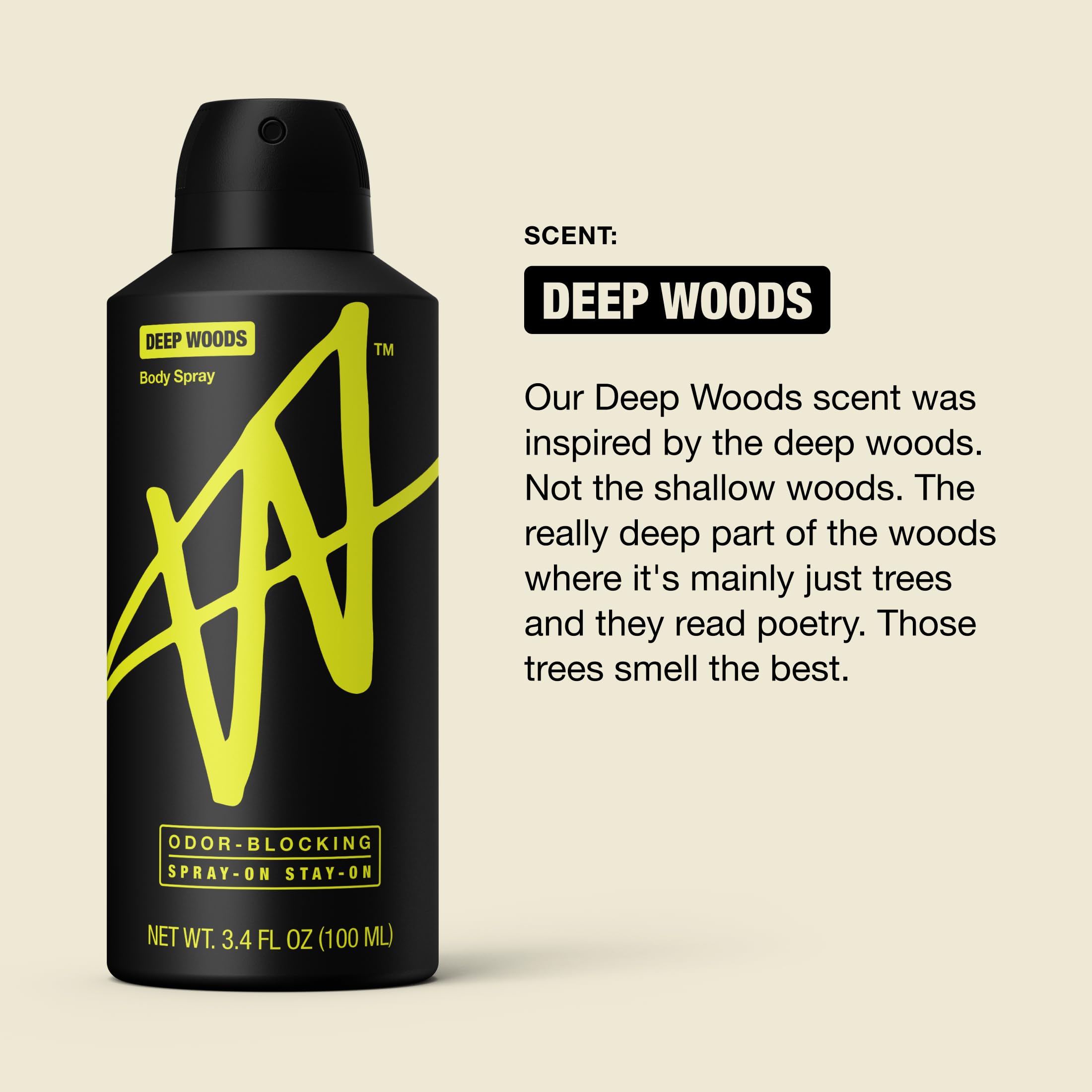 W by Jake Paul Body Spray for Men, Odor Blocking, 3.4 fl oz