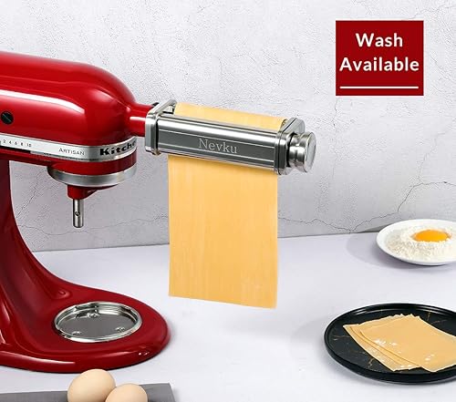 Miniatura 5 de Accesorio de la hoja del rodillo de la pasta para el mezclador del soporte de kitchenaid, máquina del accesorio del fabricante de pasta del acero