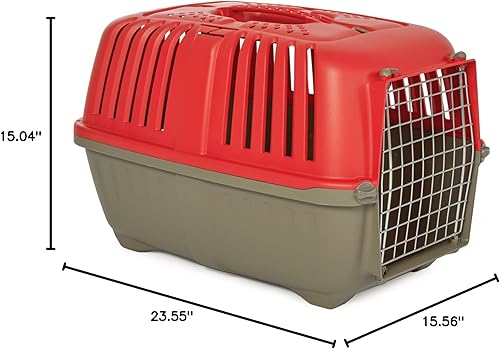 Miniatura 34 de MidWest Homes for Pets Spree - Transportador de viaje duro para perros y gatos, jaula de viaje para mascotas pequeña con asa, diseño ventilado, Azul