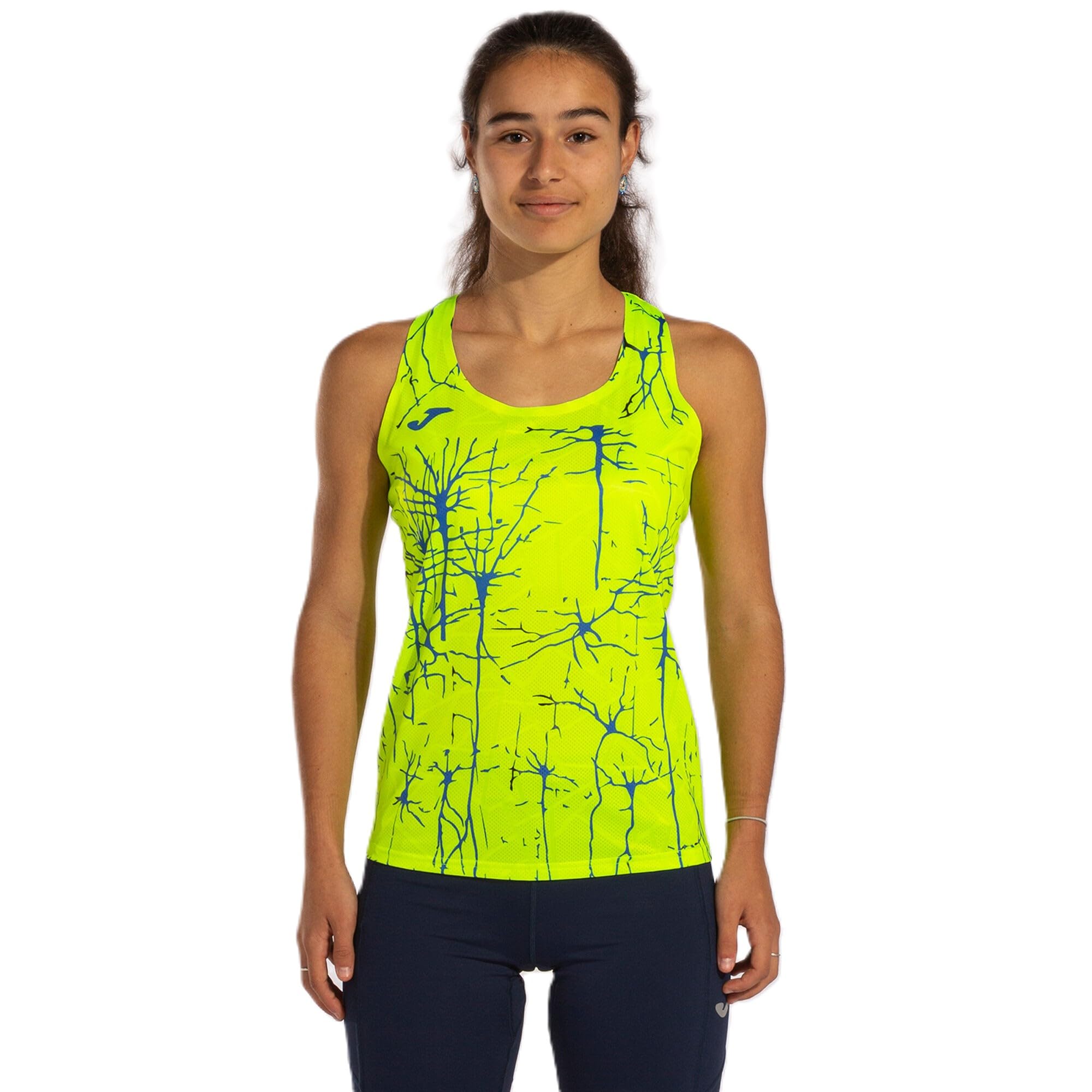 Joma Women's Camiseta de tirantes Élite IX Short Sleeve T-Shirt, Amarillo Flúor, XS