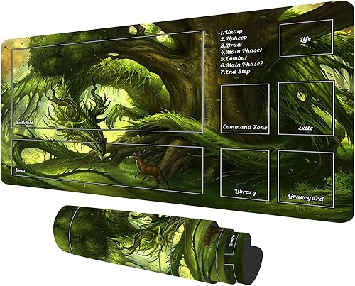 Miniatura 11 de TCG - Tapete de juego con zonas de 23.6 x 13.7 pulgadas, juego de mesa Dragon MTG, juego de cartas coleccionables para TCG MTG Playmat diseños únicos