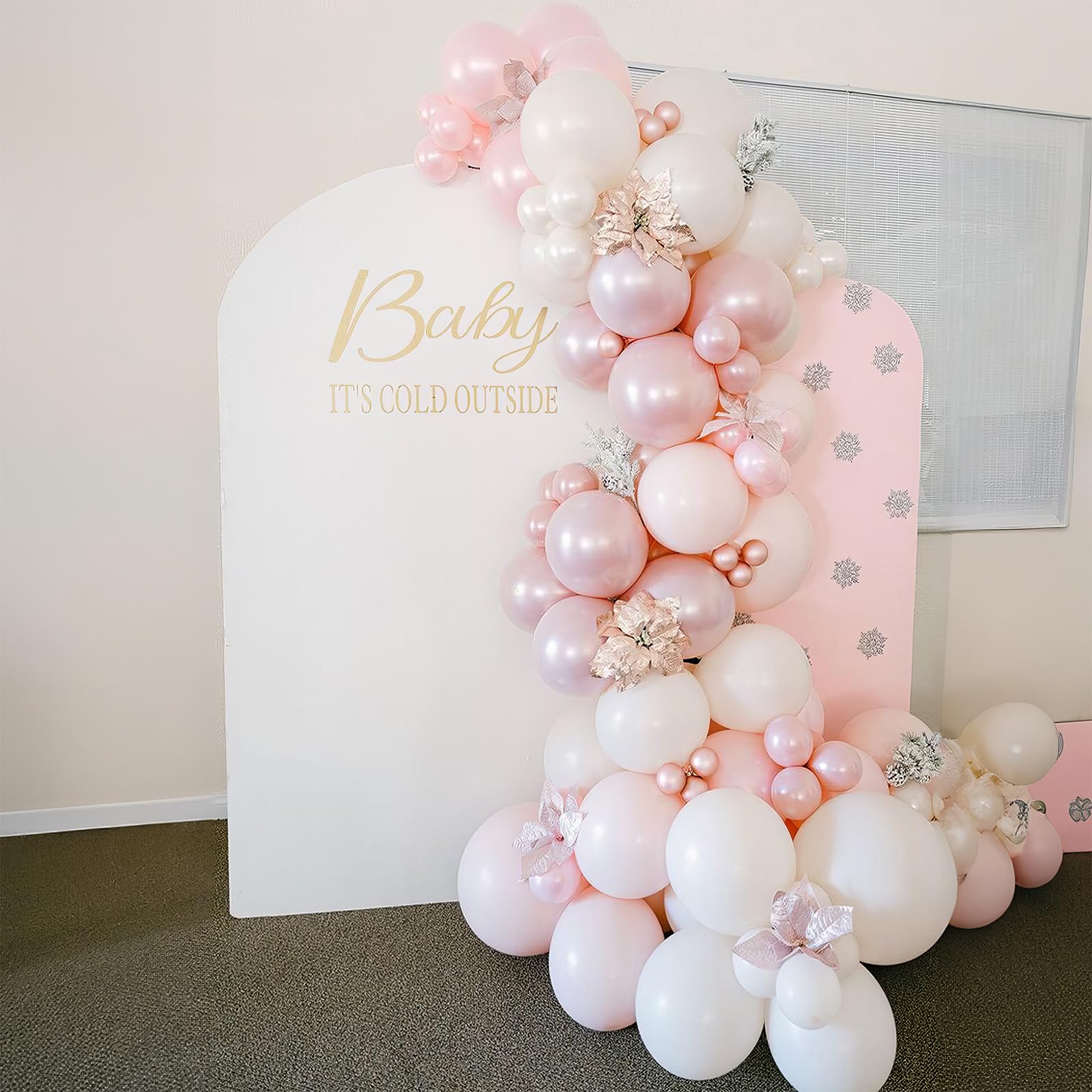 Różowe balony, 60 szt., jasne, perłowe, różowe i białe, lateksowe balony imprezowe, 30 cm, podwójne wypchane balony dla dziewcząt, księżniczki, ślub, urodziny, baby shower, dekoracje imprezowe