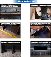 Vista 4 de Juego de 5 aletas para Dodge Challenger 2015-2024, parachoques trasero negro, aleta de tiburón