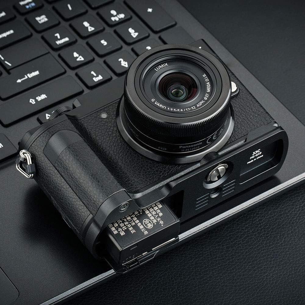 Metal Hand Grip L Bracket for Panasonic Lumix GX9 GX85 GX80 GX7 Mark III II Anti-Slip Holder, No Blocking to Interfaces Jack & Battery Memory Card Compartment, Replaces Panasonic DMW-HGR2 Camera Grip