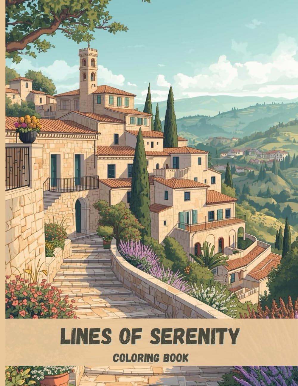 Lines of Serenity: A Peaceful Adult Coloring Book to Relax the Mind and Inspire Creative Calm