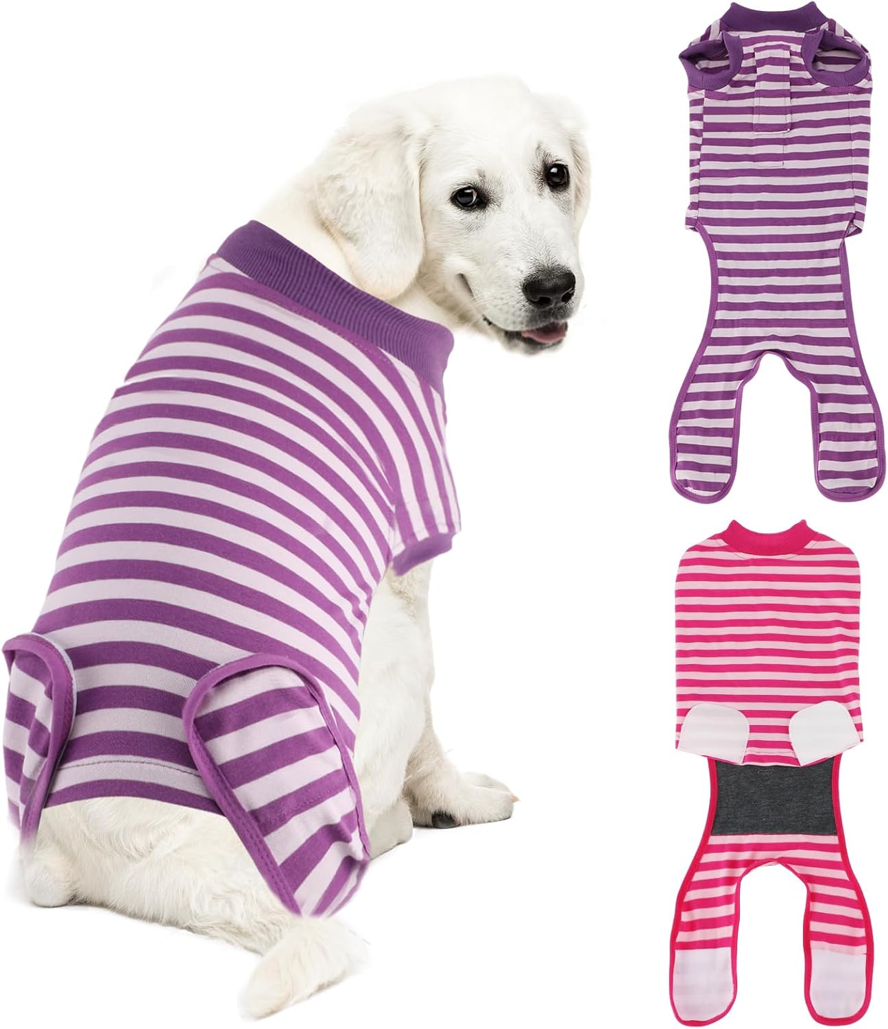 QUEARN Dog Surgery Recovery Suit 2 Packs, Professional Pet