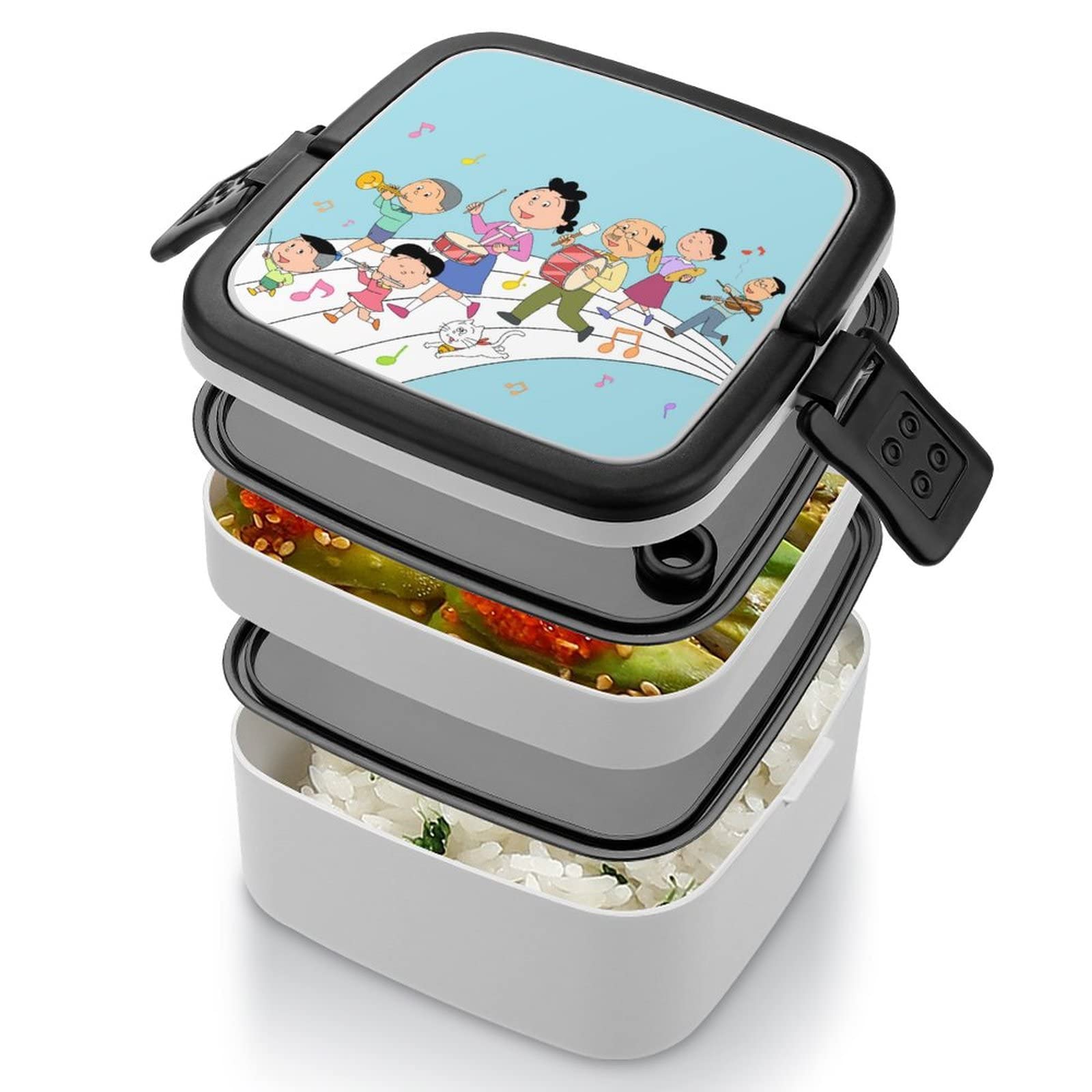 Amazon | サザエさん弁当箱 ランチボックス 二段 抗菌 お弁当箱 べん