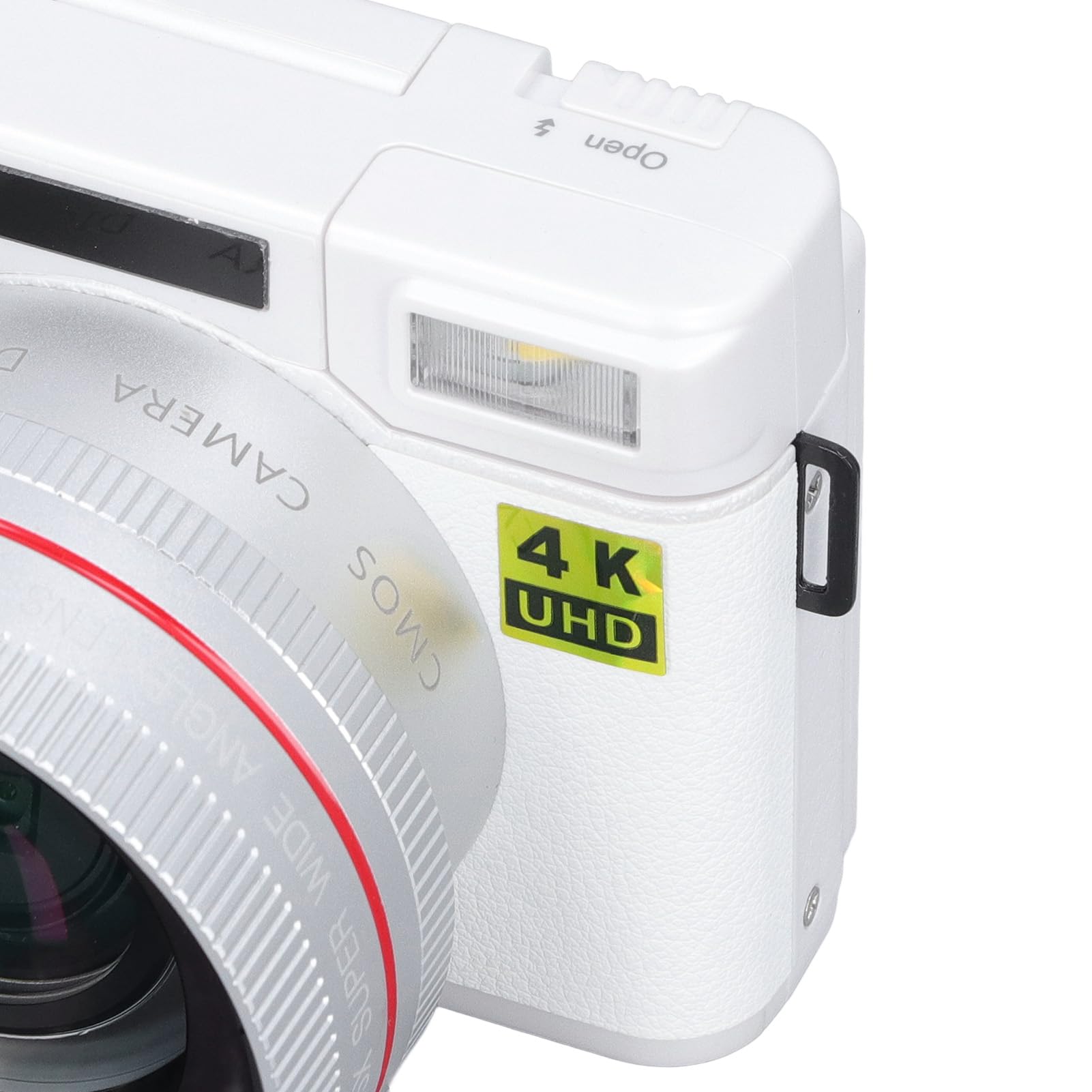 Cámara Digital 4K para Fotografía, Enfoque Automático, Cámara Vlogging de 48MP para Youtube con Pantalla Abatible de 3'' y 180°, Cámara de Viaje Compacta con Zoom Digital 4X y