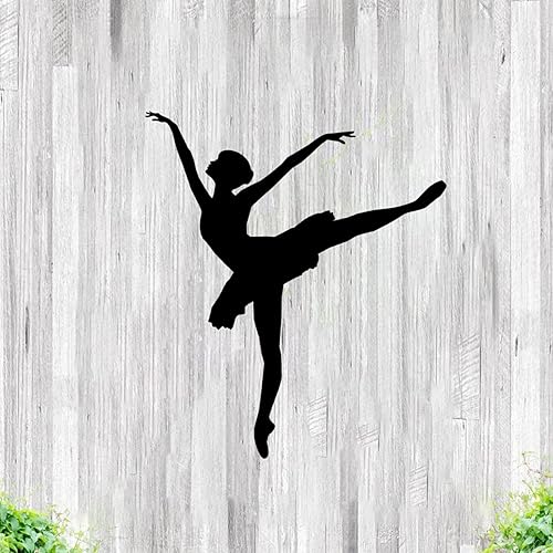 Miniatura 1 de Metal Sign Laser Cut Sign Ballerina Girl Iron Art Wall Sculpture Hanging House Decorative Plaque Home Decor for Bedroom Dance Room Gym Yoga Studio