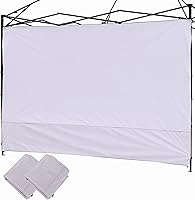 Vista 16 de Toldo Parasol Pared Lateral para Gazebos Carpa Impermeable para 10x10ft Pop up Pierna Recta Exterior 1 Pieza Nuevo Solo Negro