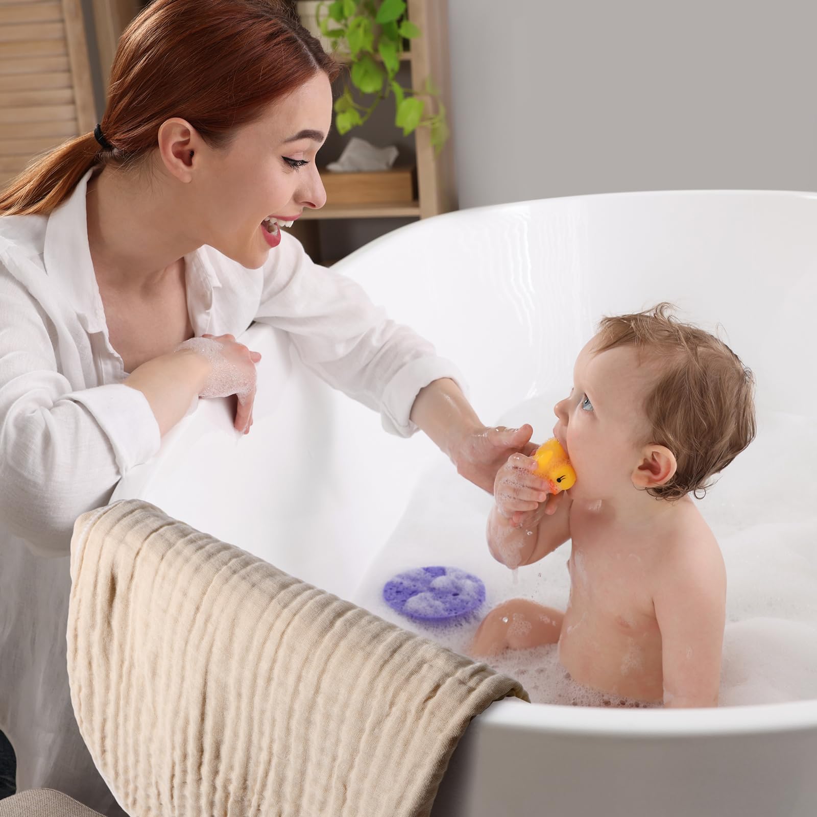VitalCozy Juego de toallas de baño con capucha para bebé, 6 capas, muselina de algodón, toalla para niños pequeños, paños para eructos, regalos de ducha, regalo de registro de recién nacidos, manta de
