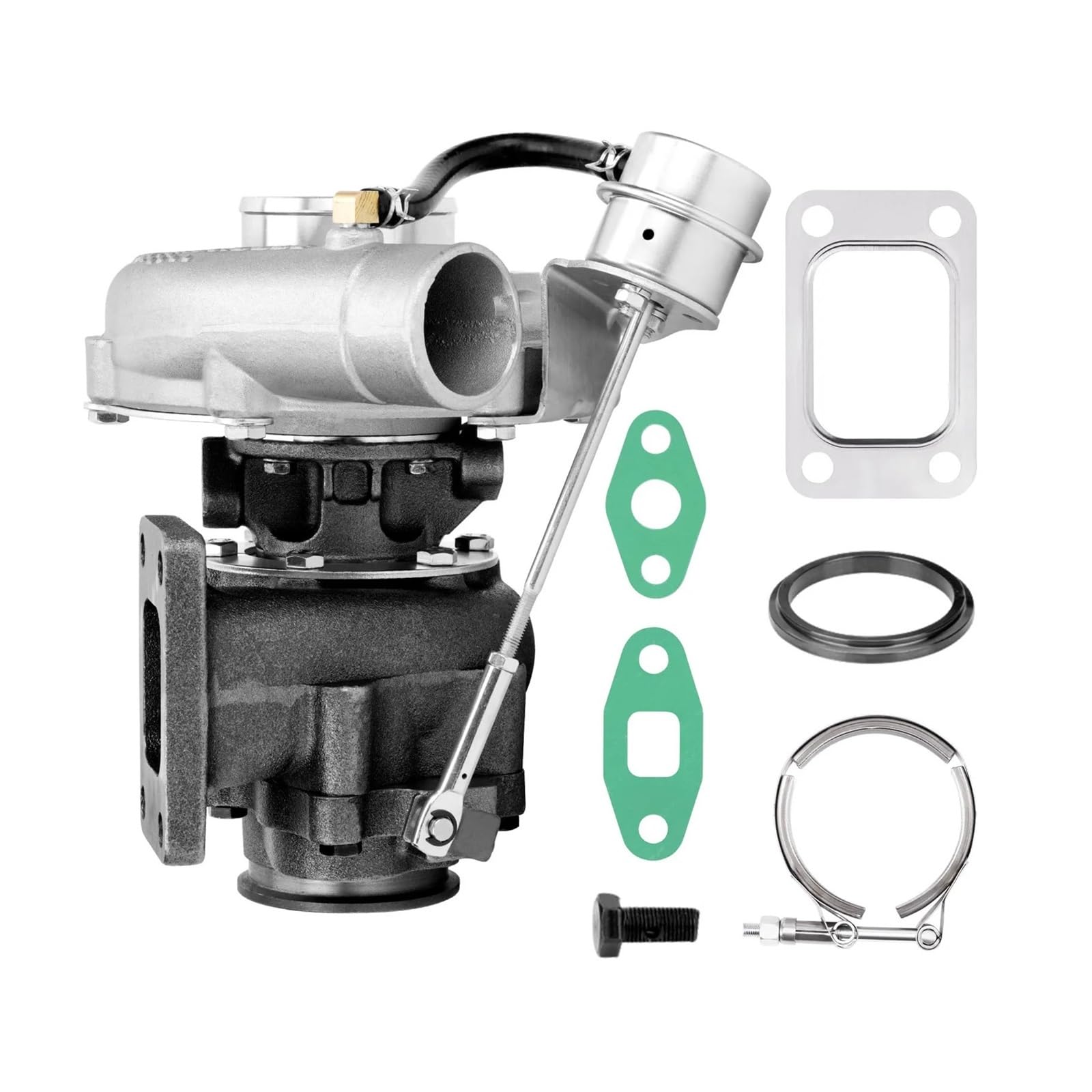 T3 .63 Turbo chłodzona olejem turbosprężarka V + przewód olejowy kompatybilny z 1.5L-2.5L 4 6 cylindrów