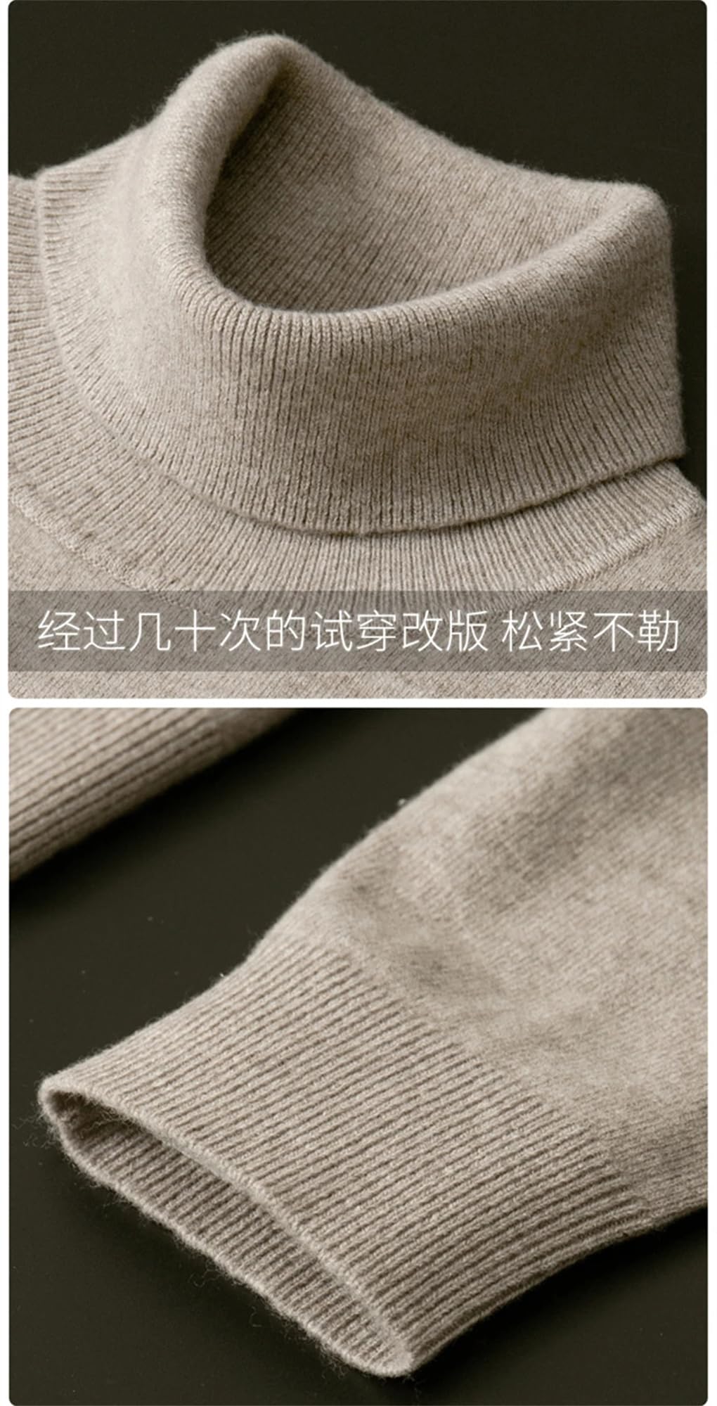 Dolcevita Uomo Autunno Inverno Cshmere Maglione per Gli Uomini Morbido Caldo Tinta Unita Collo Alto Maglione Lavorato A Maglia Pullover