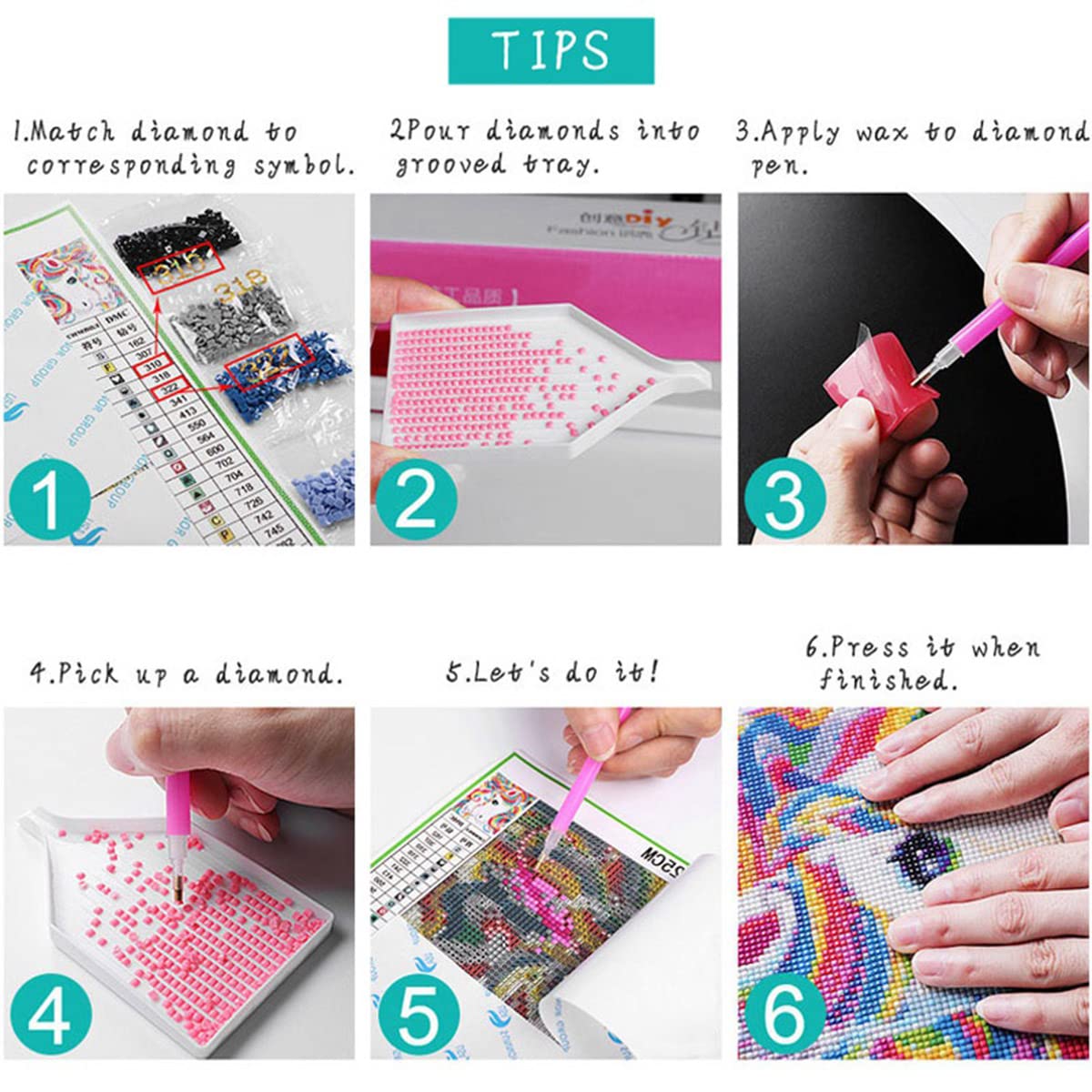 Instarry 5D Diamond Painting Kit Completo Rosa Quadri Moderni Soggiorno 130x60 cm