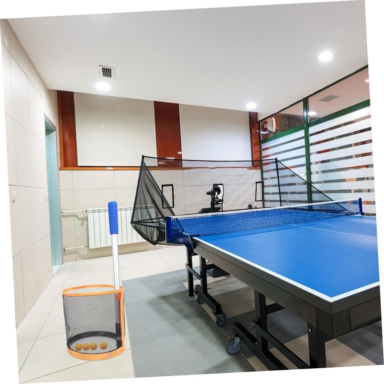 Abaodam Raccoglitore Palline per Pong Rete Organizzatrice e Portatile per Allenamenti e Palline Resistente e Spaziosa Facile Usare
