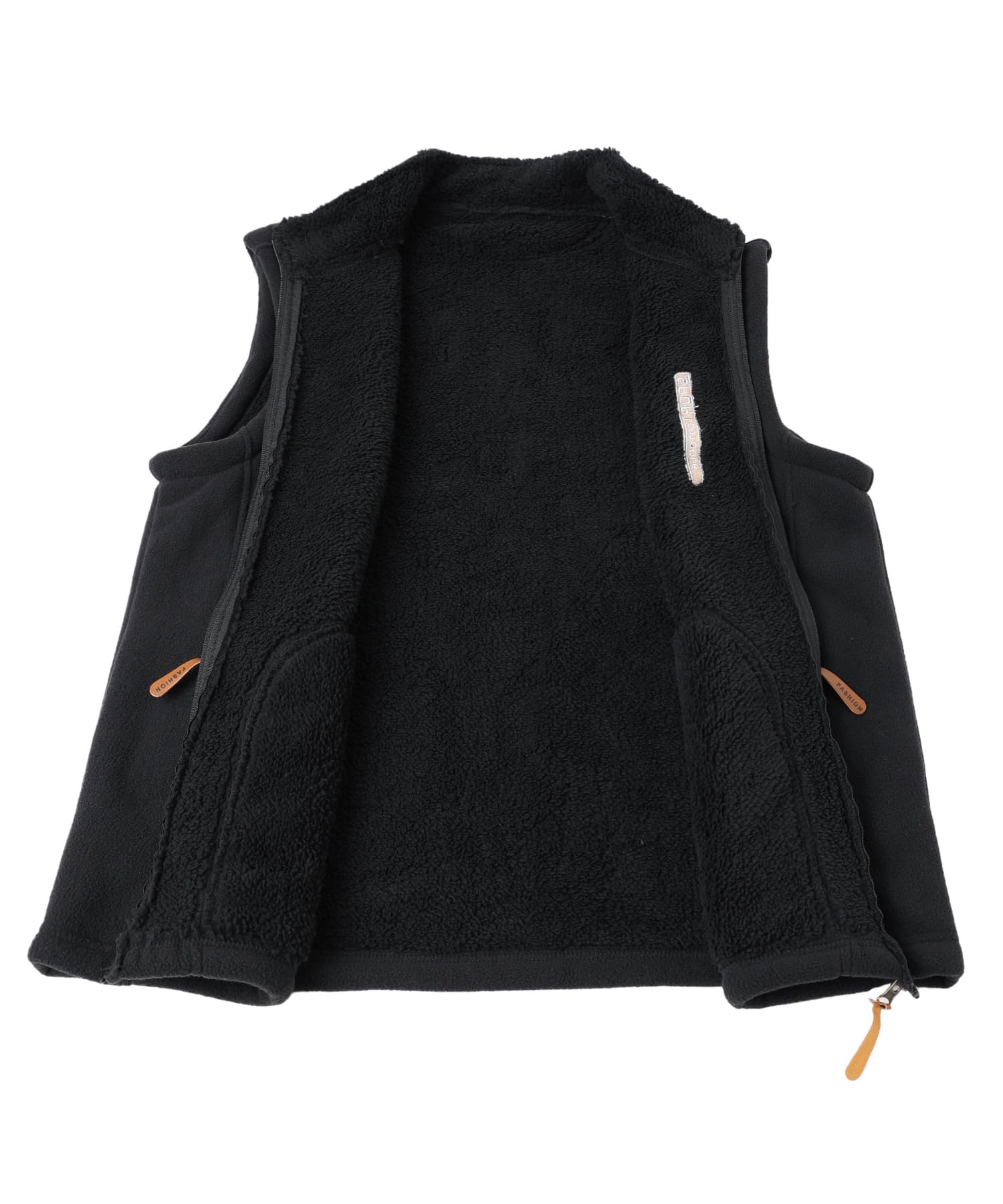 Herren Fleeceweste Stehkragen Outdoor Westen Casual Winterweste für Männer Warm Ärmellos Fleecejacke Leicht Warm Weste mit Reißverschlusstaschen mit Plüsch Gefüttert