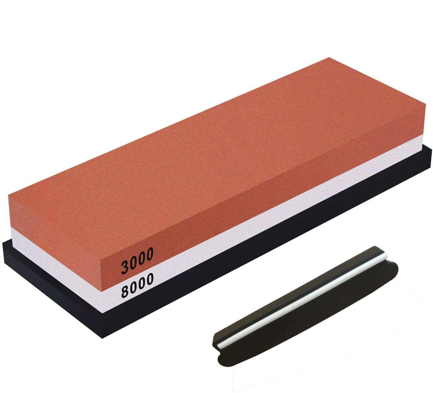 Knife Sharpening Stone, Professional Waterstones Combination Grit 3000/8000 Whetstone Sharpening with Bamboo Base, Blade Guide Sharpener Stone