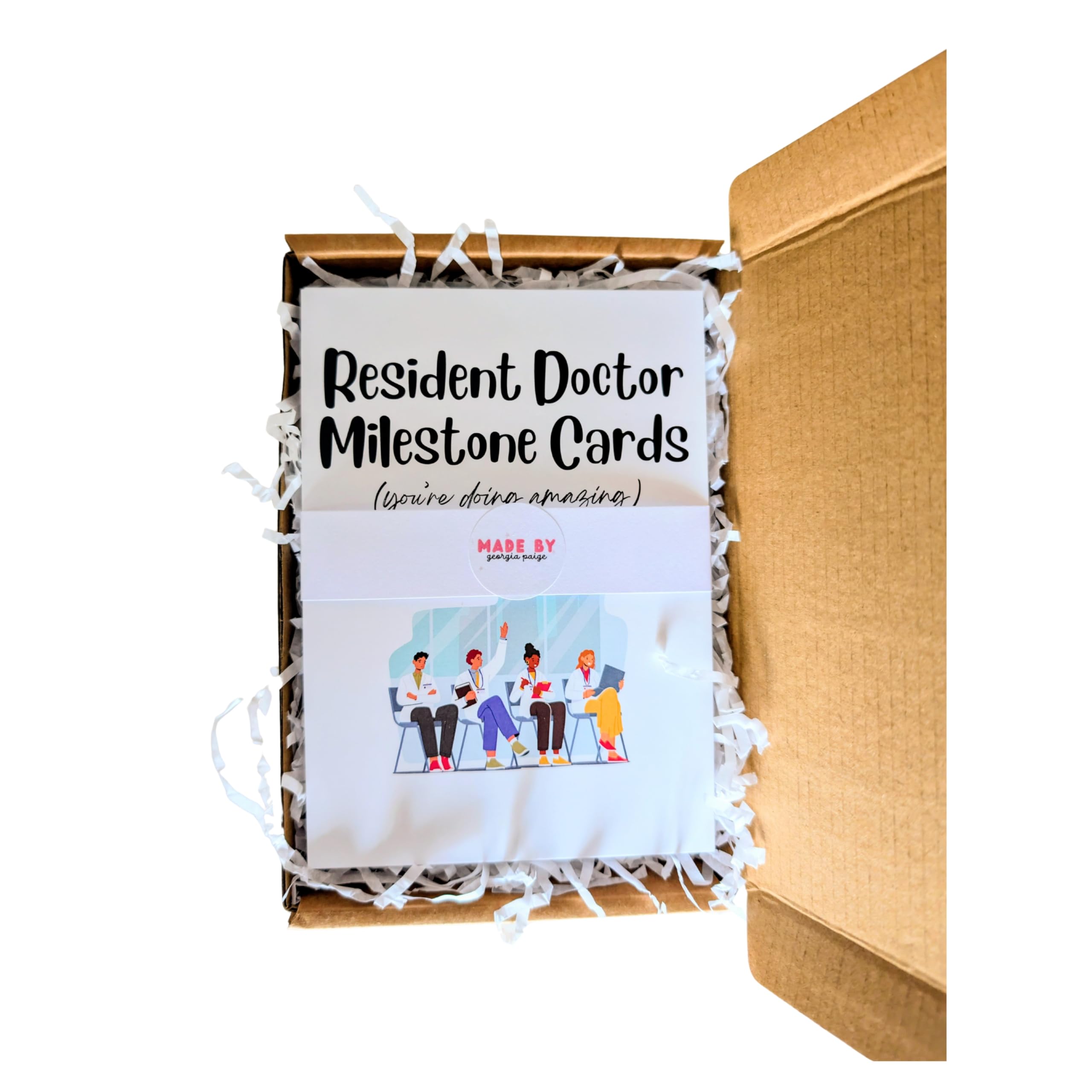Resident Doctor Milestone Cards, Achievement Tracking Cards, Resident Doctor Gifts, Gift for Student, Set of 20 (Handpacked in Presentation Box)