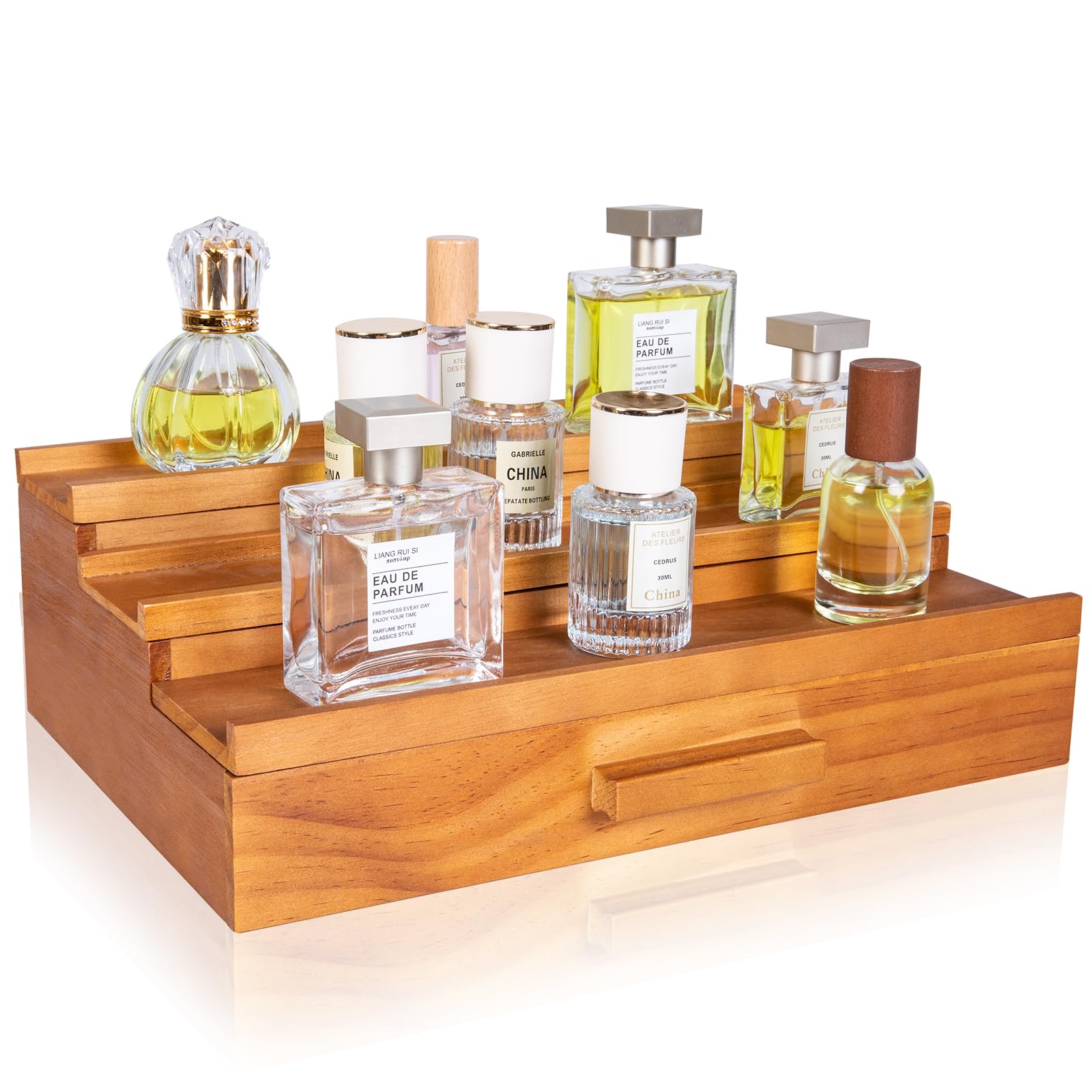Amazon.com: Leekimid Wooden Cologne Organizer for Men, 3 Tier