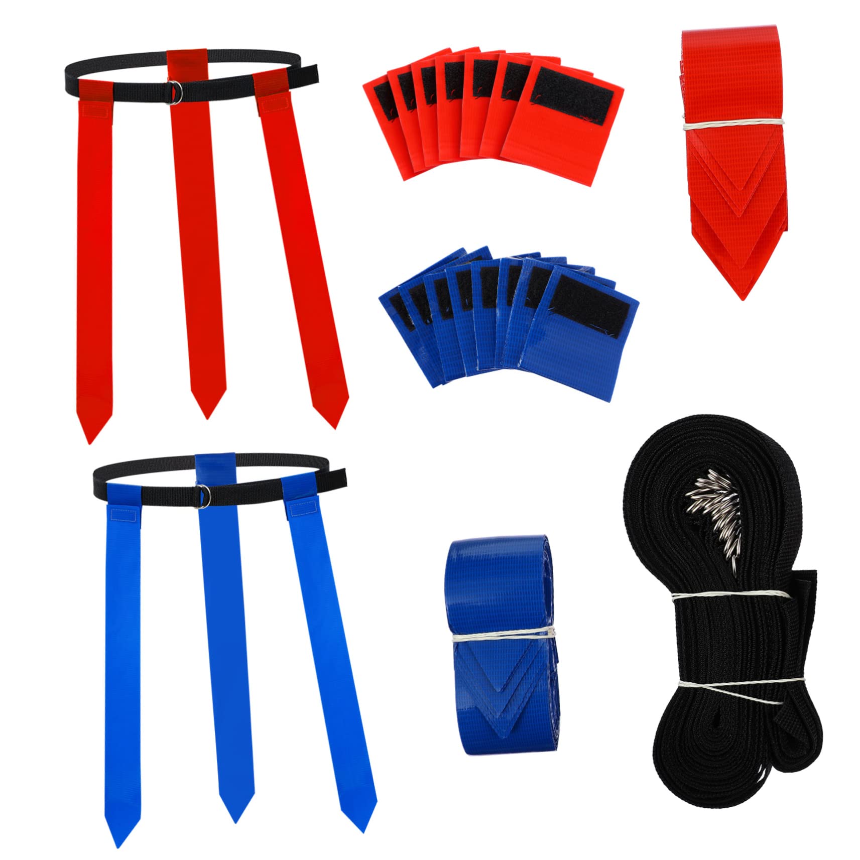 Set Bandiera da Calcio Regolabile 10 Pezzi per Giocatori | 30 Bandiere Incluse, Poliestere e Pvc, per Squadre Organizzate e Cattura Flag
