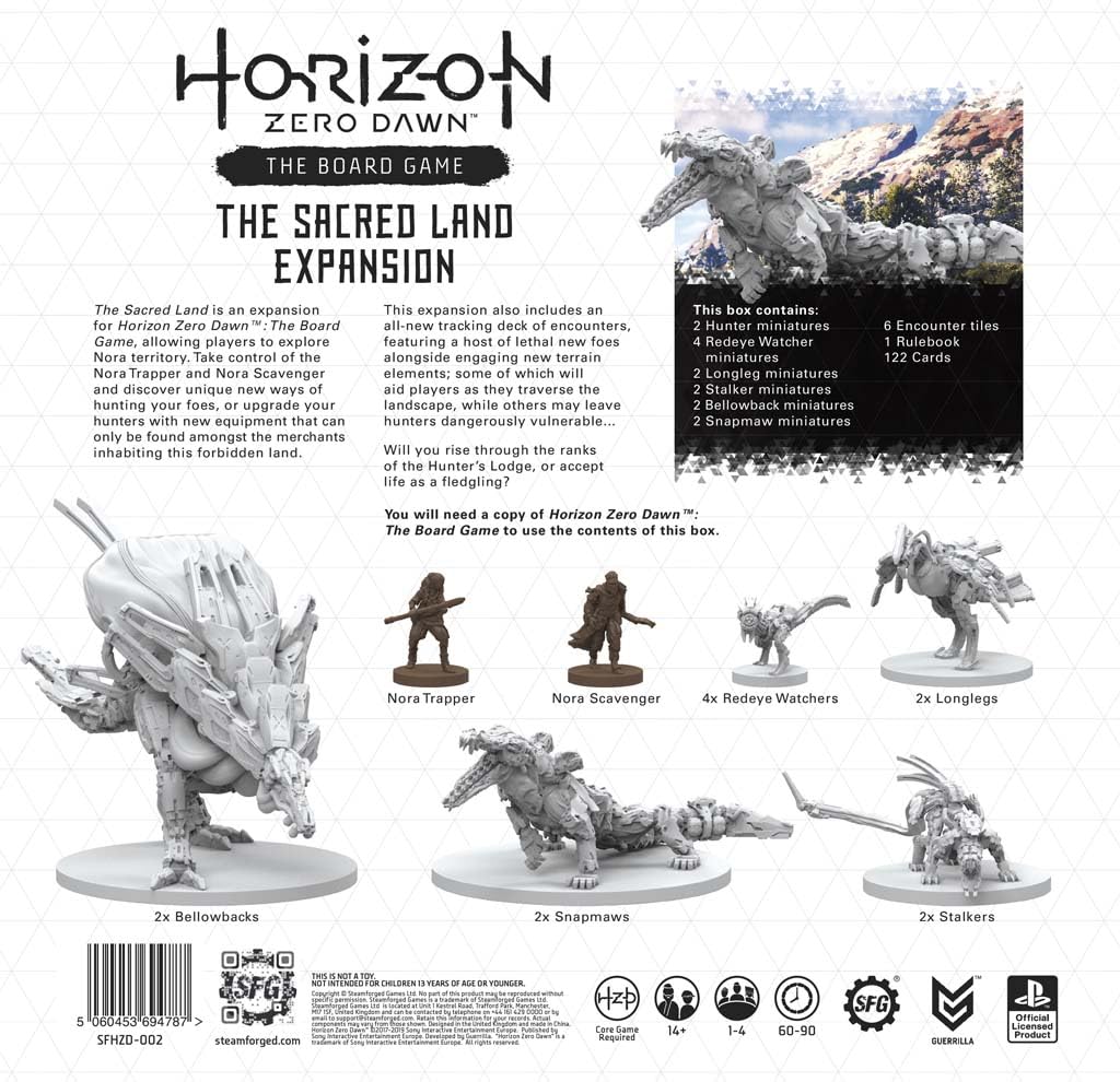 Steamforged Games Horizon Zero Dawn The Sacred Land Expansion Gioco da Tavolo per 1-4 Giocatori Età 14+ Gioco in Inglese