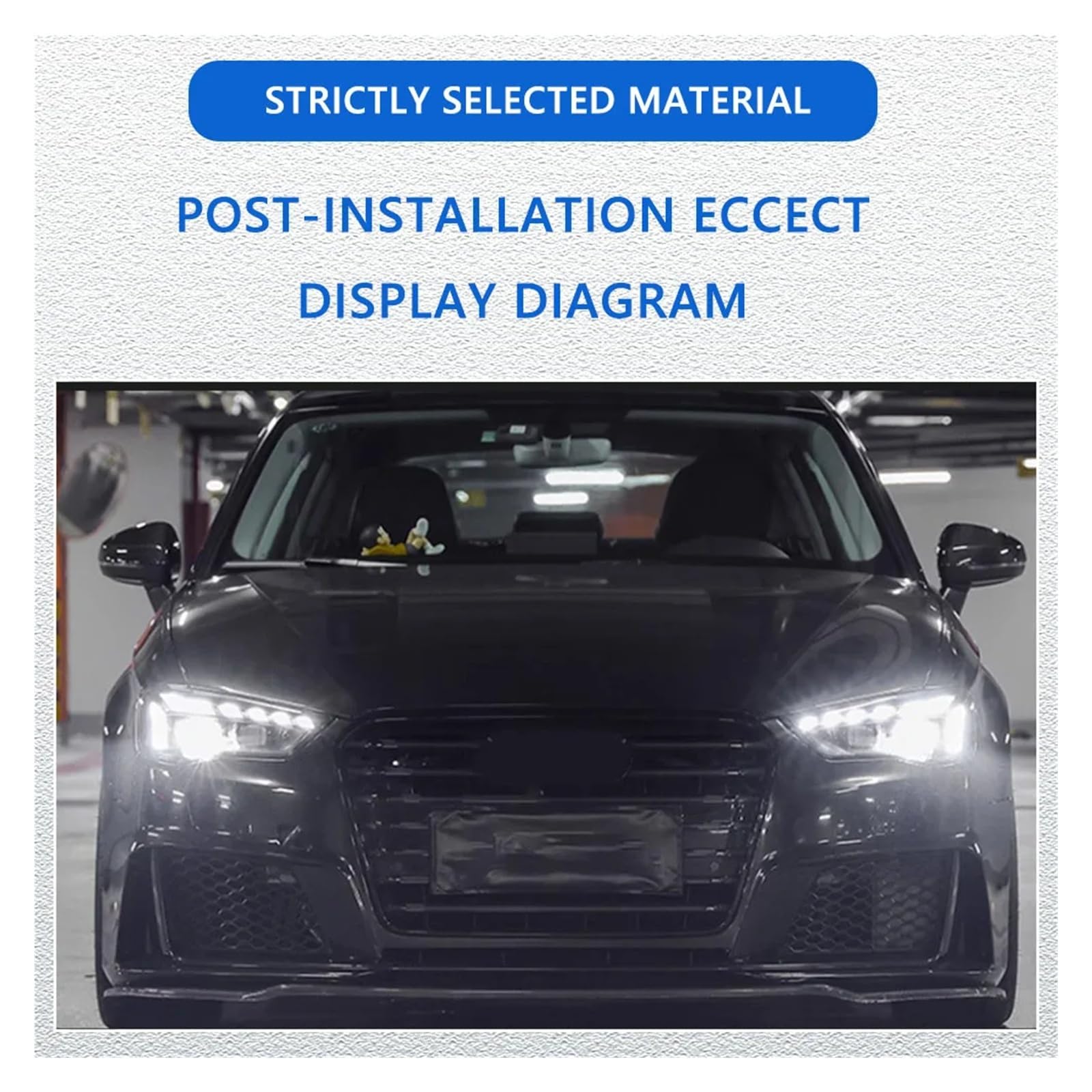 Pasuje do Au//di A3 2013-2016 pełna dioda LED DRL reflektor samochodowy montaż sygnału akcesoria samochodowe zmodyfikowana lampa reflektory LED