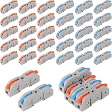 AITRIP 30 pcs Conductor Compact Lever Connectors Nuts, Electrical Connectors Wire Terminals for Any Circuit Inline Splices 28-12 AWG