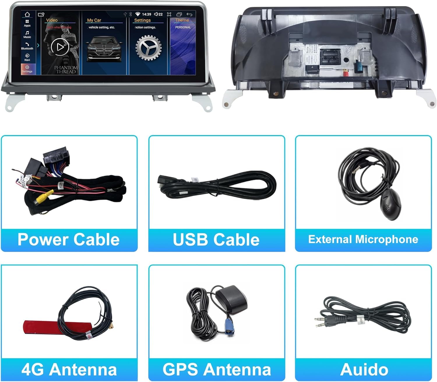 10,25-Zoll-Android-Autoradio für BMW X5 X6 E70 E71 (2007–2010) CCC-System kabelloses Carplay Android Auto, iDrive, Bluetooth, 4G/WiFi, [4+64G]