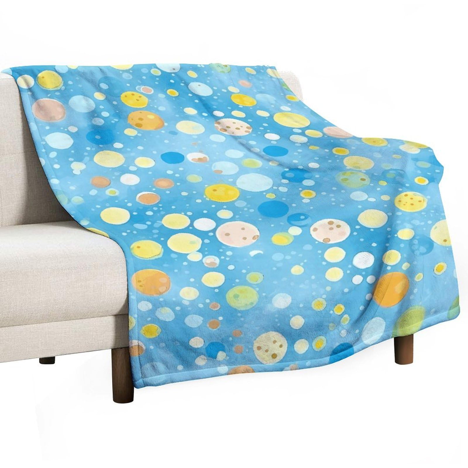Couverture chaude légère à pois pour canapé et chambre à coucher