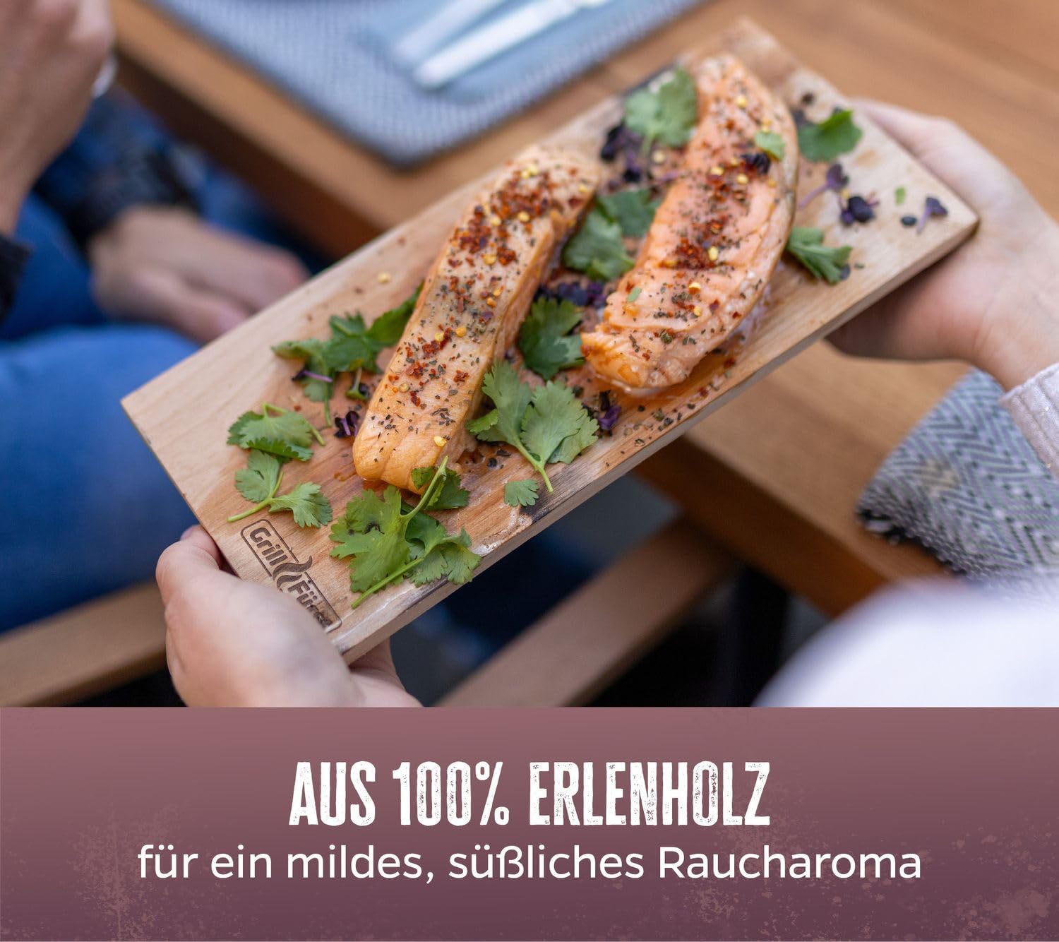 Grillfürst Planches à Fumer - Set de 4 - Planche à Griller en cèdre - Planche à Griller pour de délicieux arômes de fumée - Planche en Bois Griller, 29 x 13 x 1 cm - Planches Grillade pour Barbecues