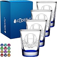 Vista 64 de Vasos de chupito personalizados elaborados con nombre de círculo de 2 onzas, parte inferior negra con texto personalizado para regalos, bodas