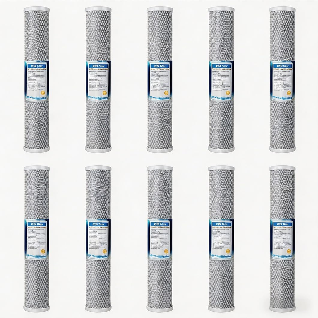 Filtres charbon actif universels CTO 20in améliorant la qualité de l'eau